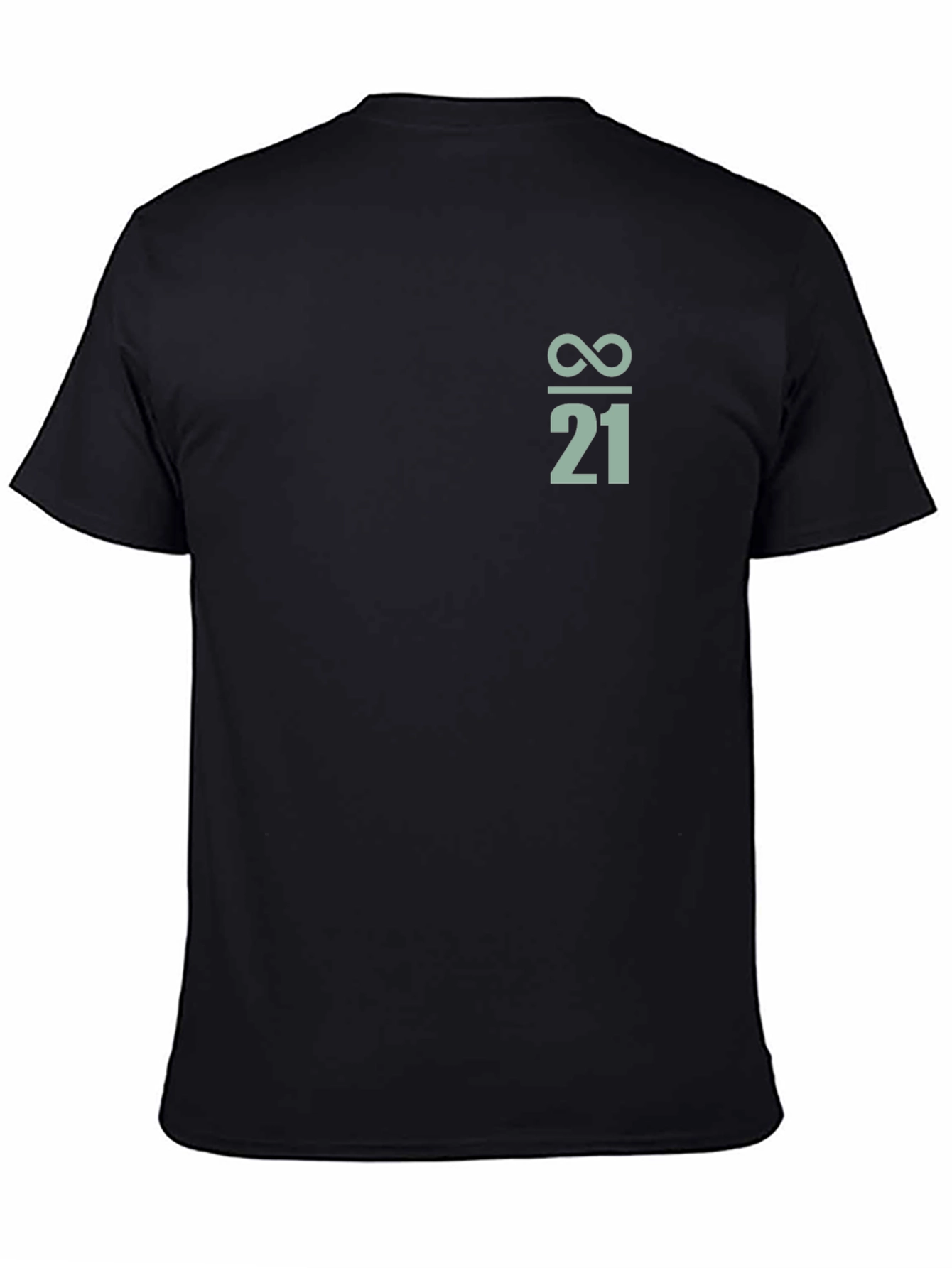 Black Modern Black T-Shirt with "Infinity 21" Graphic view 4