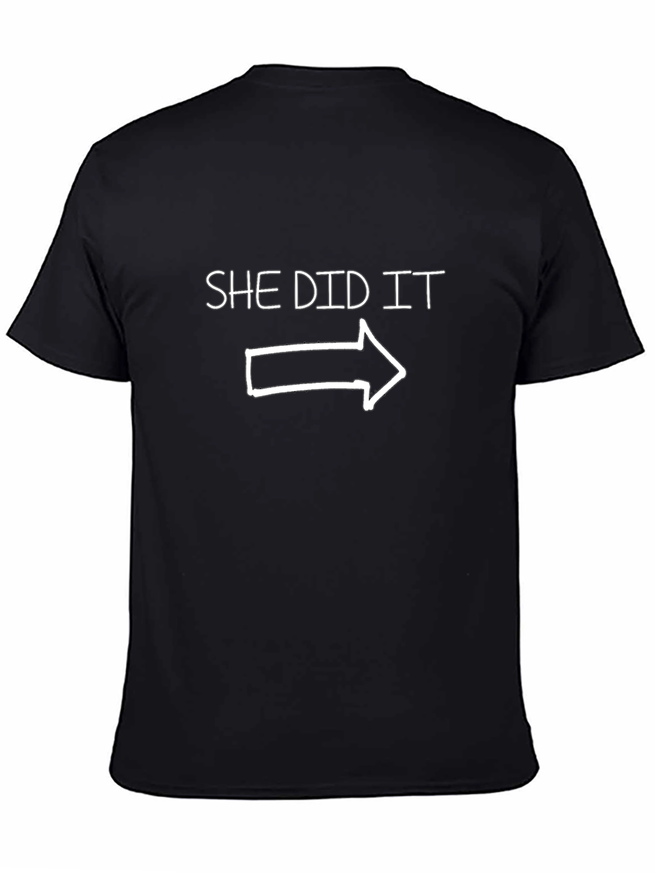 Black She Did It T-Shirt, Fun Novelty Tee view 4