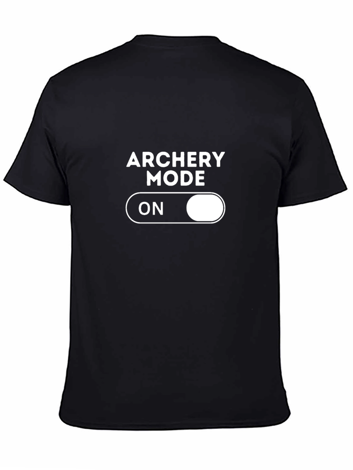 Black Archery Mode ON T-Shirt - Black Graphic Tee view 4