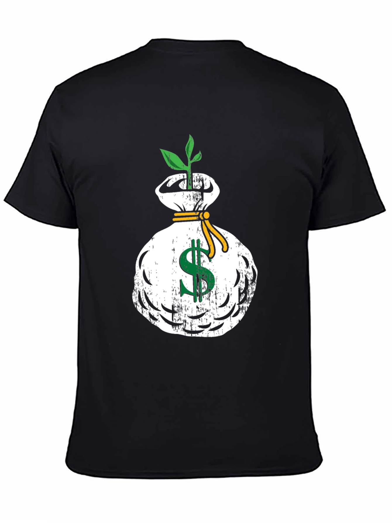 Black Money Tree Graphic T-Shirt - Black Casual Tee view 4