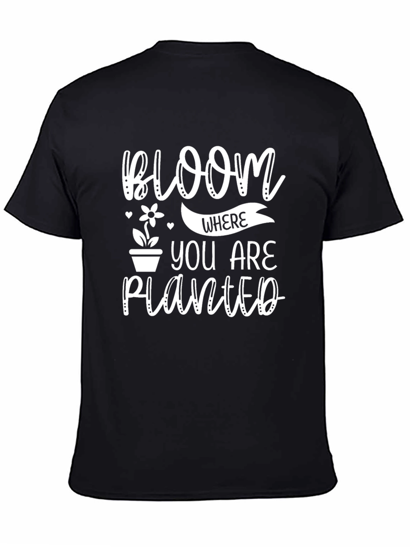 Black Bloom Where You Are Planted Graphic Tee view 4