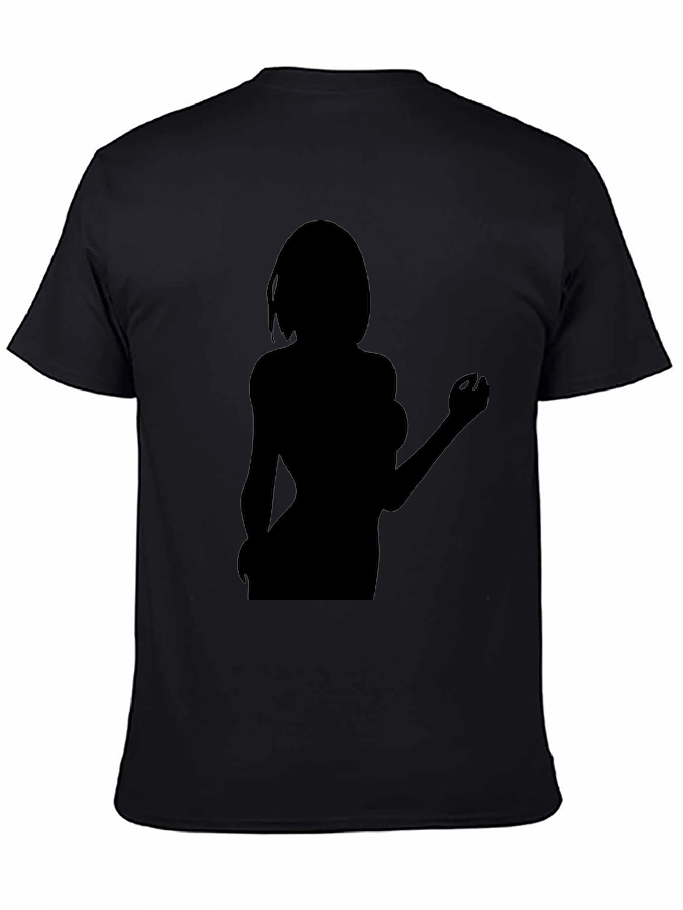 Black Silhouette Graphic Tee - Black Unisex T-Shirt view 4