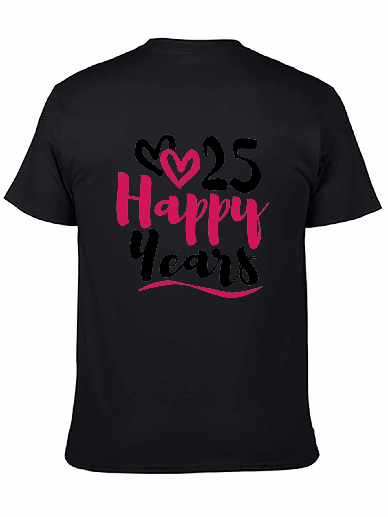 Black Happy 25 Years Anniversary T-Shirt view 4