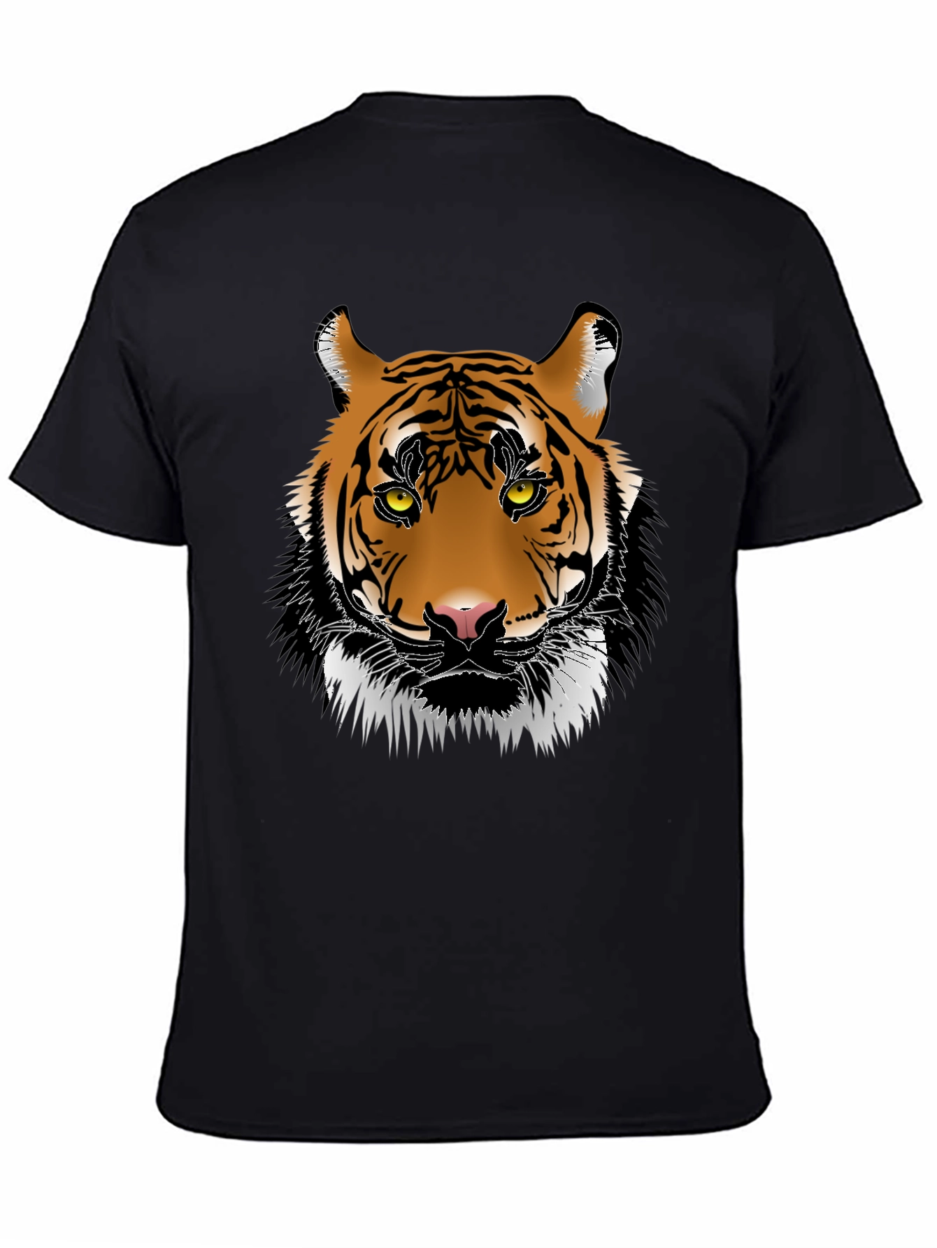 Black Tiger Graphic Black T-Shirt view 4