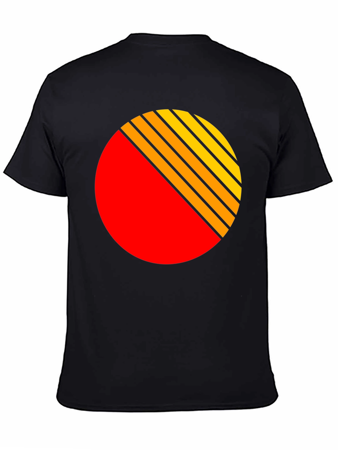Black Retro Sunset T-Shirt - Vintage Style Graphic Tee view 4