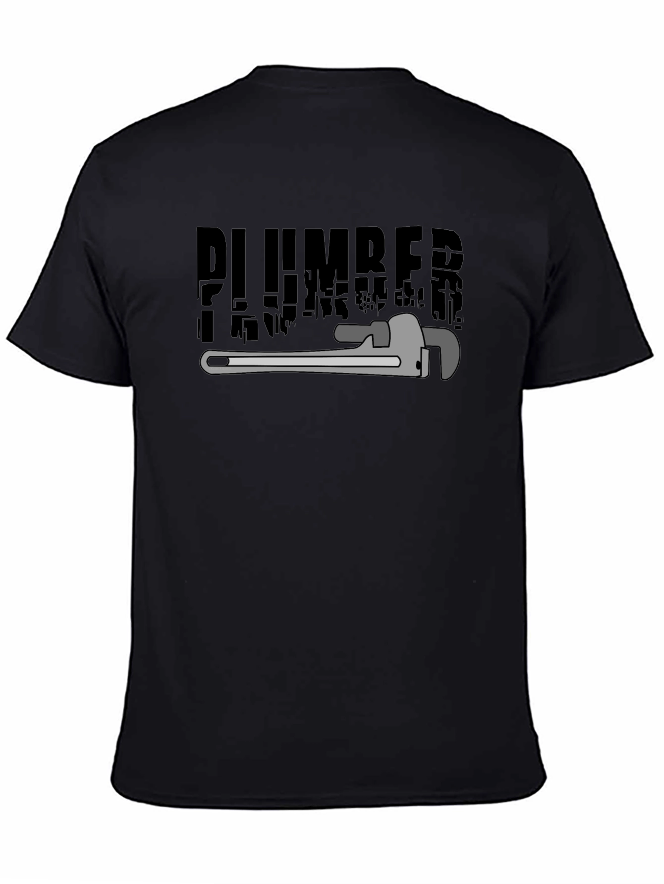 Black Plumber Graphic T-Shirt - Black view 4