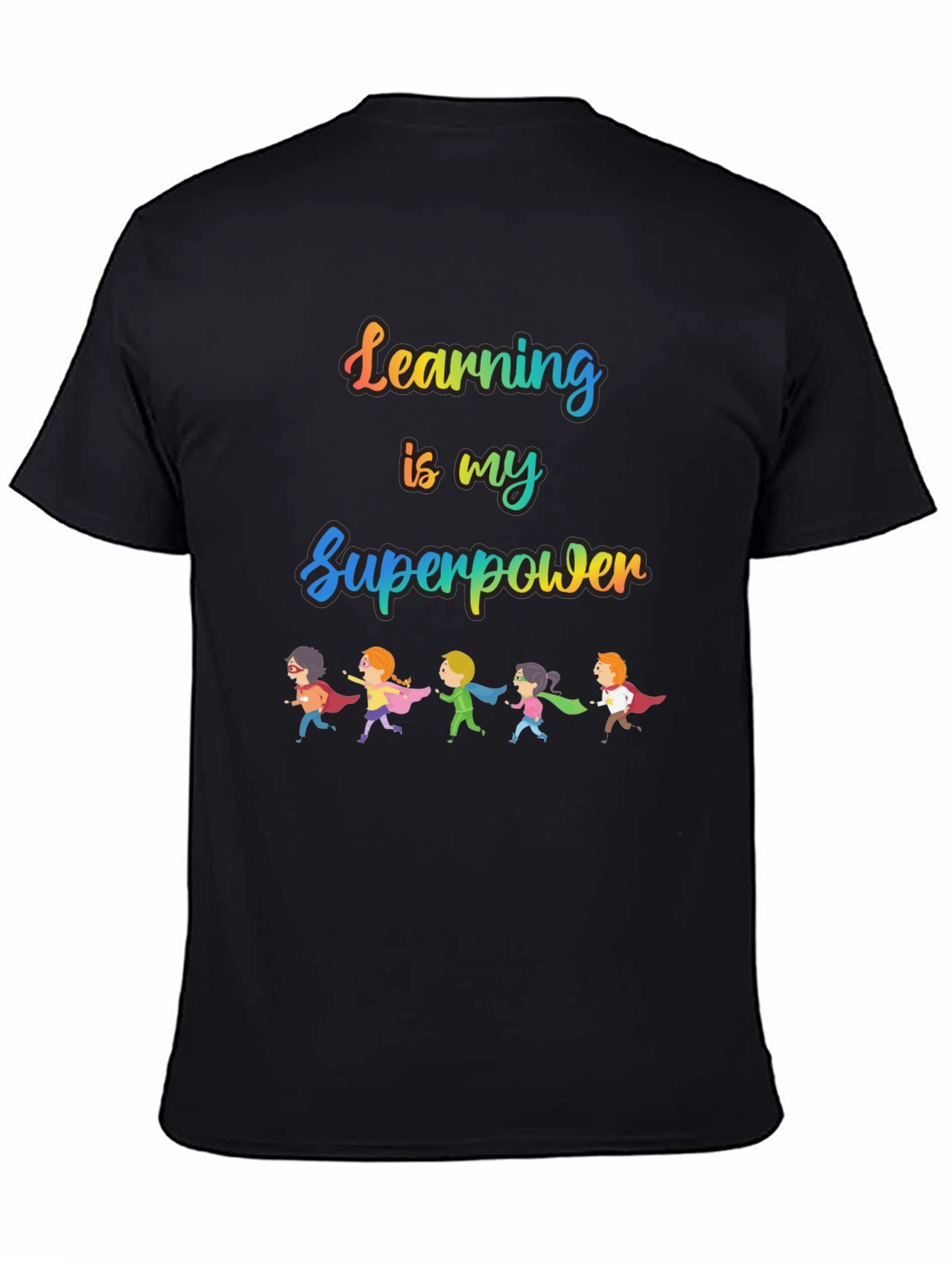 Black Learning is My Superpower T-Shirt view 4