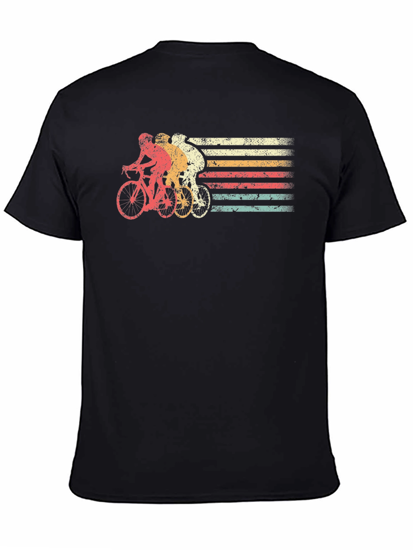 Black Vintage Cycling T-Shirt - Retro Style Bike Graphic Tee view 4
