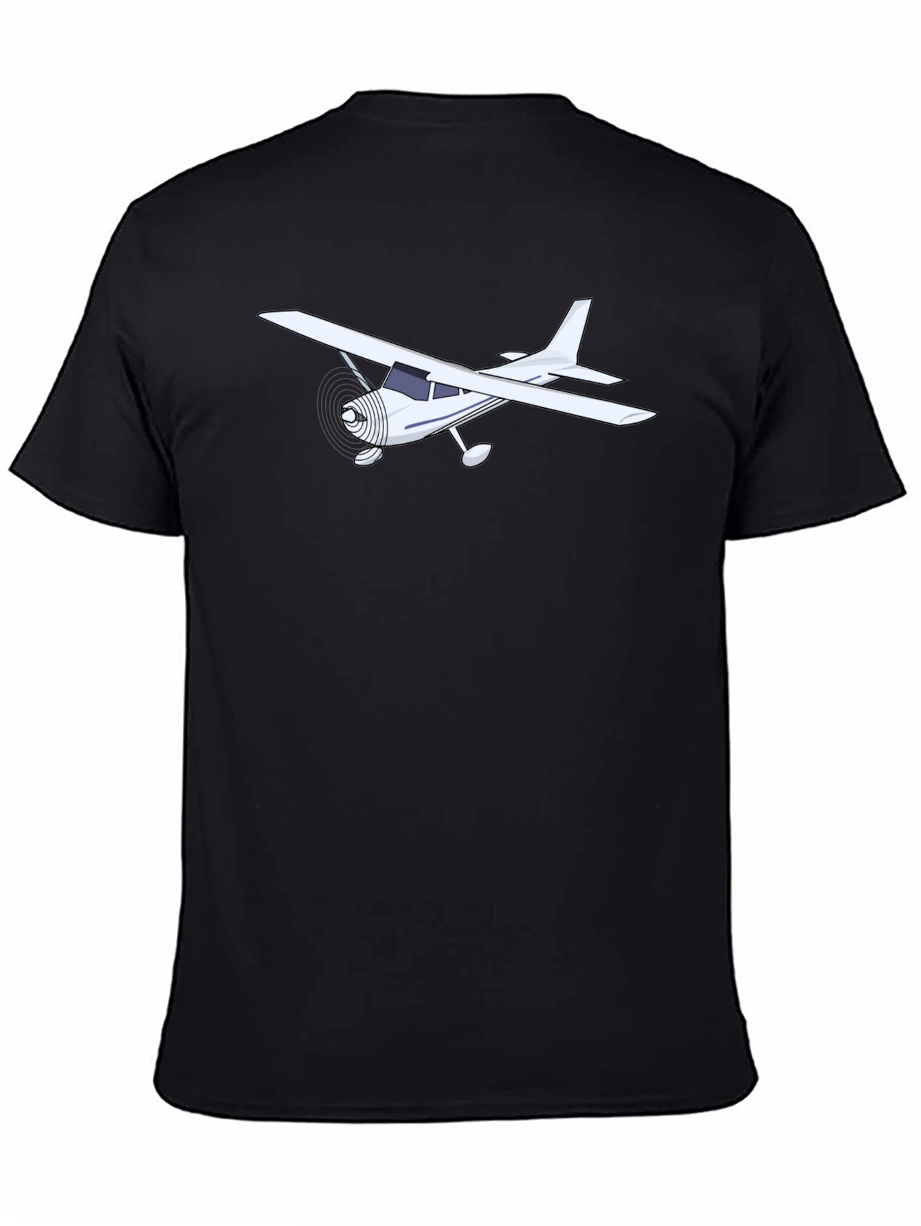 Black Aviation T-Shirt - Airplane Graphic Tee view 4