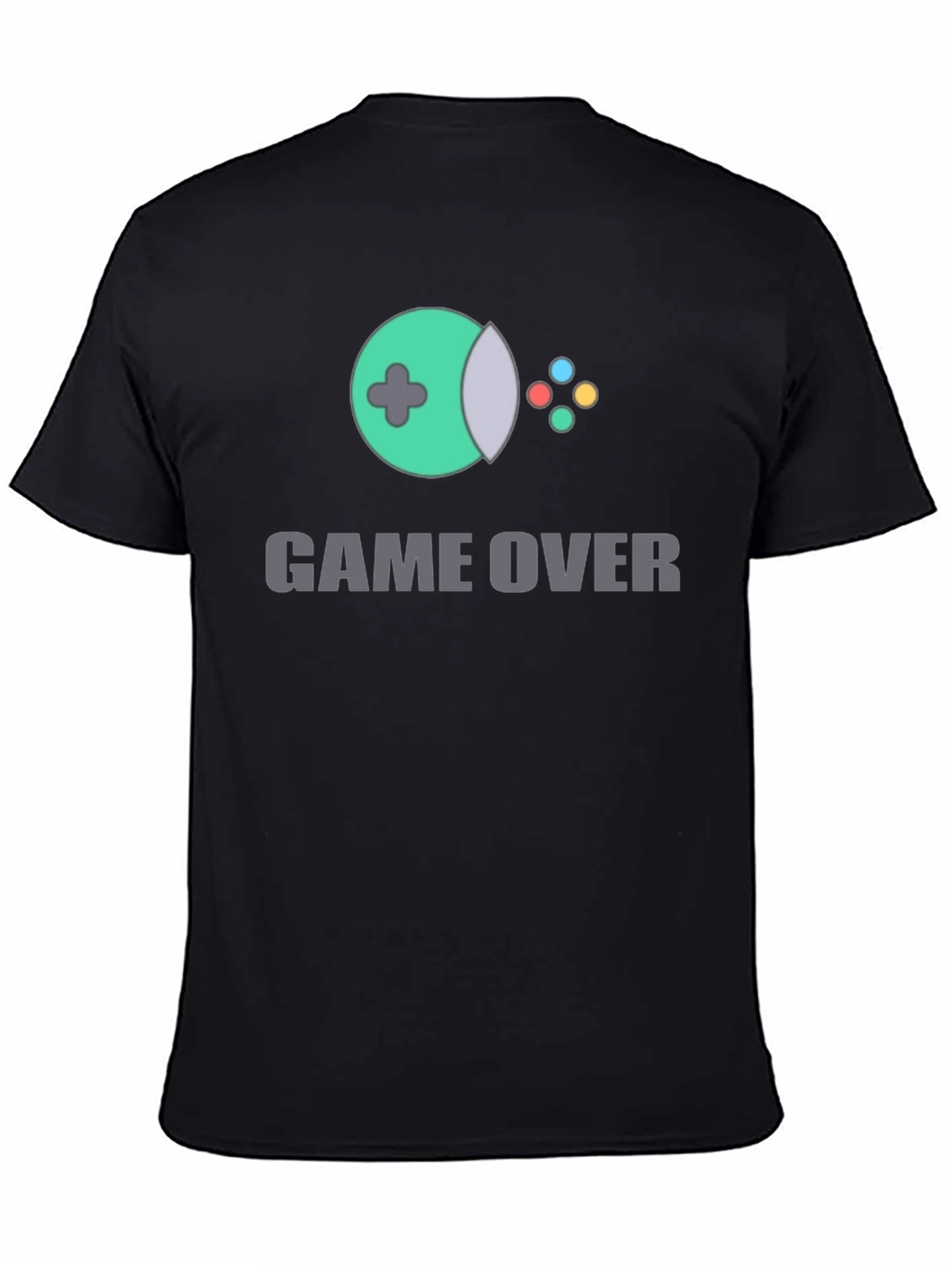 Black Game Over Graphic T-Shirt - Gamer Style Tee view 4