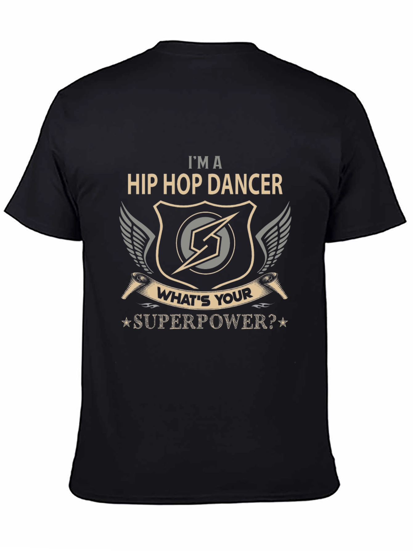 Black Hip Hop Dancer Superpower T-Shirt view 4