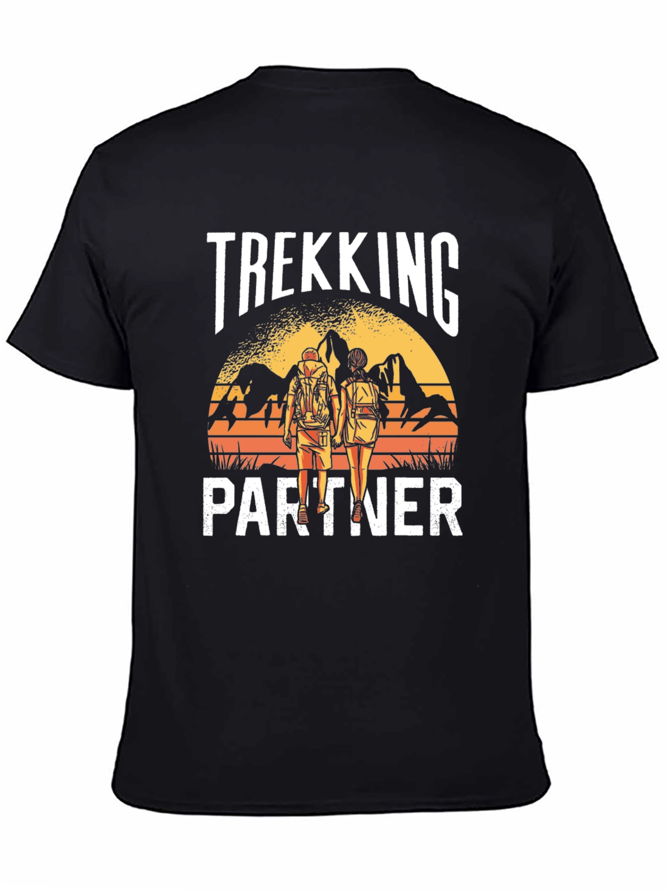Black Trekking Partner Graphic Tee view 4
