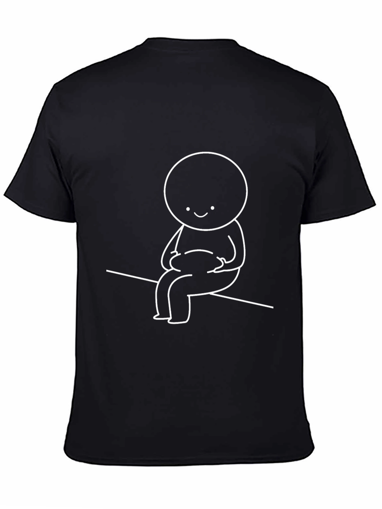 Black Cartoon Character Graphic Tee - Black view 4