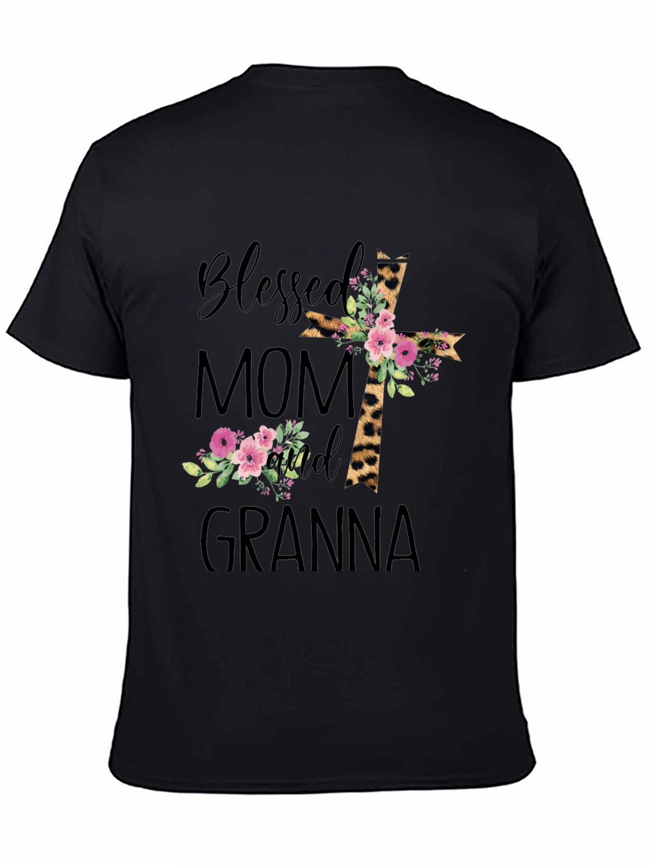 Blessed Mom and Granna Graphic T-Shirt - 4