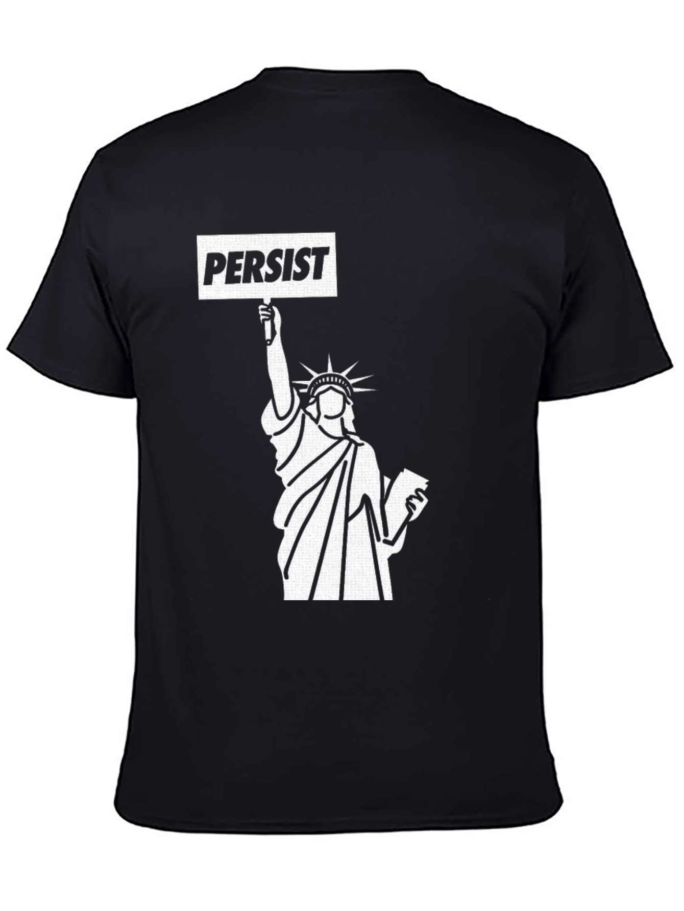 Black Persist Statue of Liberty Graphic Tee view 4
