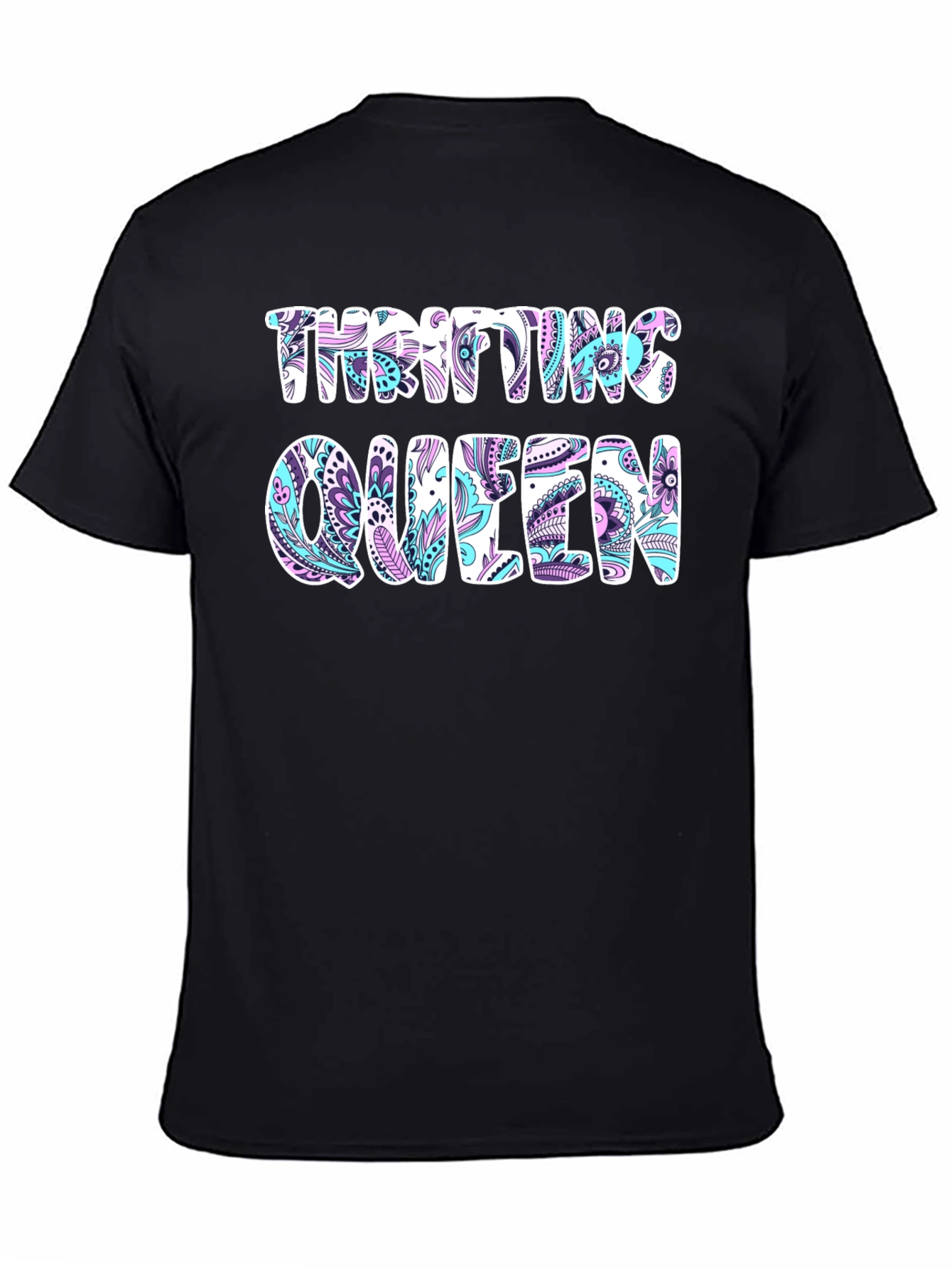 Thrifting Queen Black Graphic Tee - 4