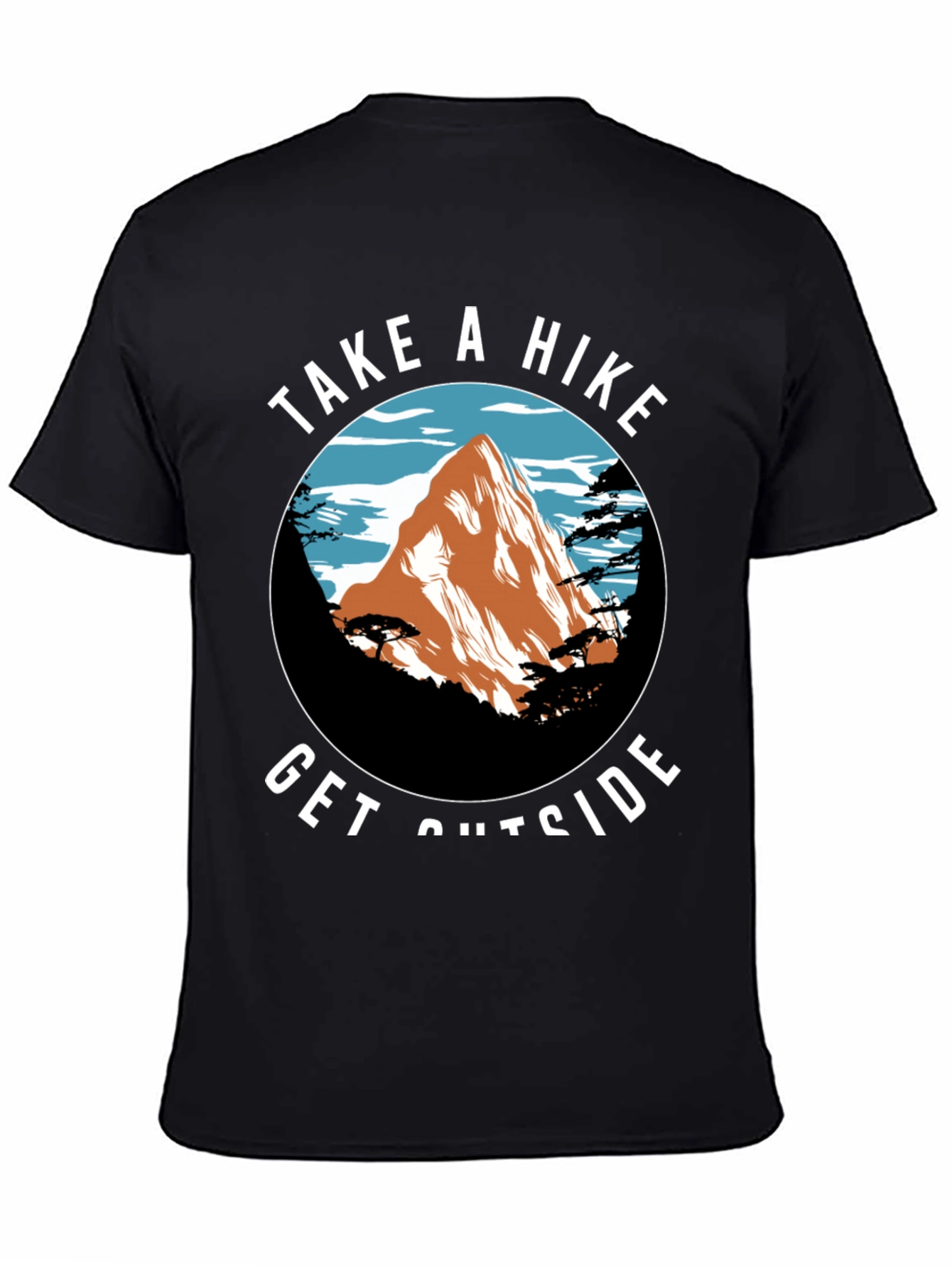 Black Take a Hike Tee - Nature Adventure Shirt view 4