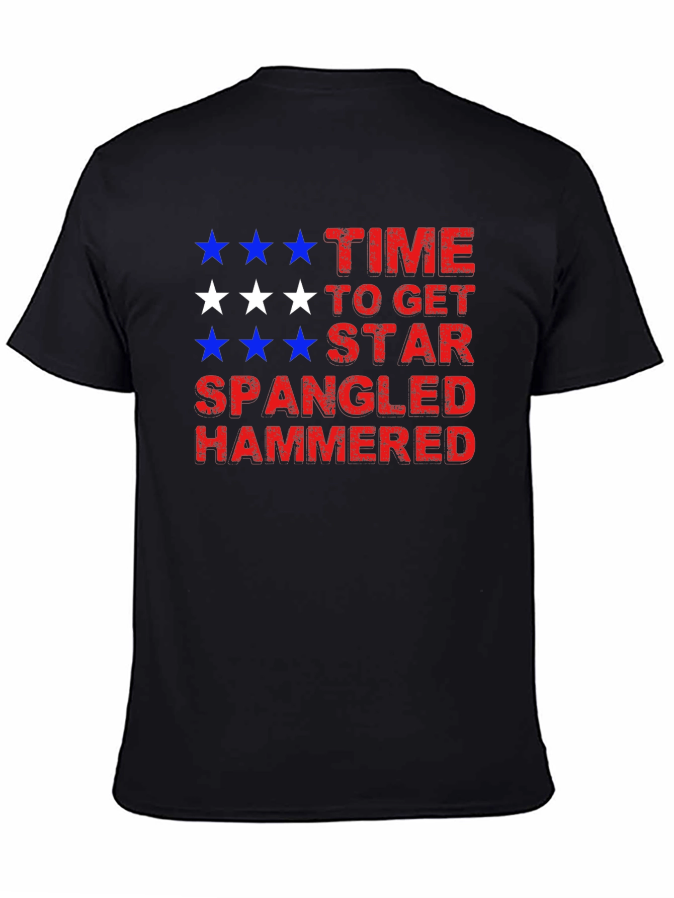 Black Star Spangled Hammered Tee view 4