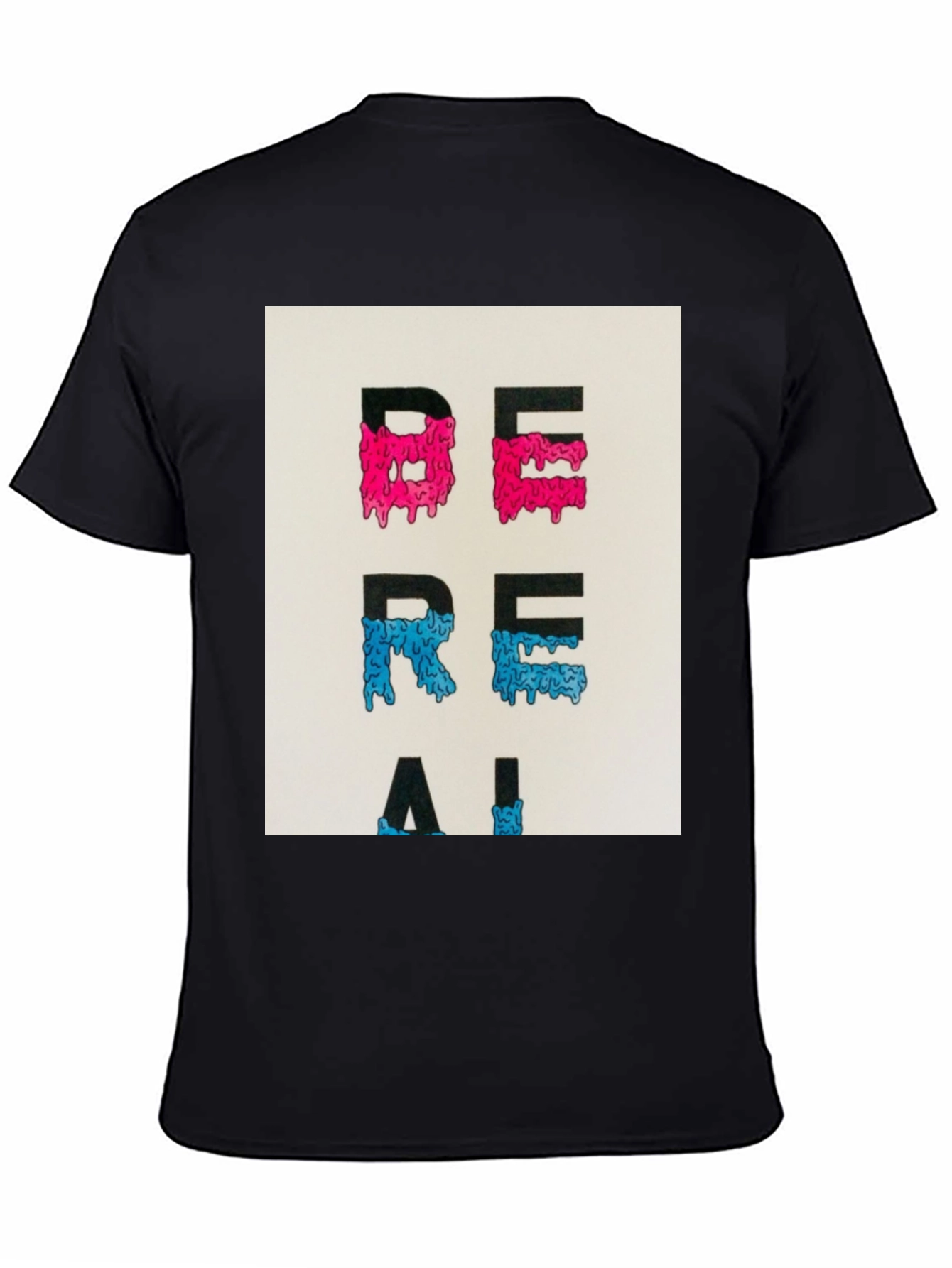 Black Be Real Graphic Tee - Trendy Casual Wear view 4