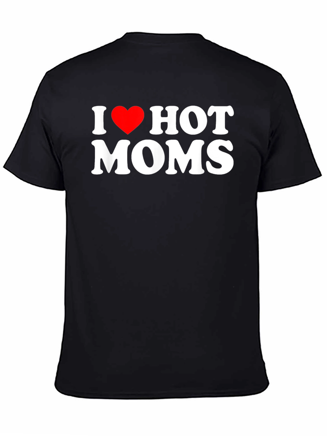 Black I Heart Hot Moms Graphic T-Shirt view 4