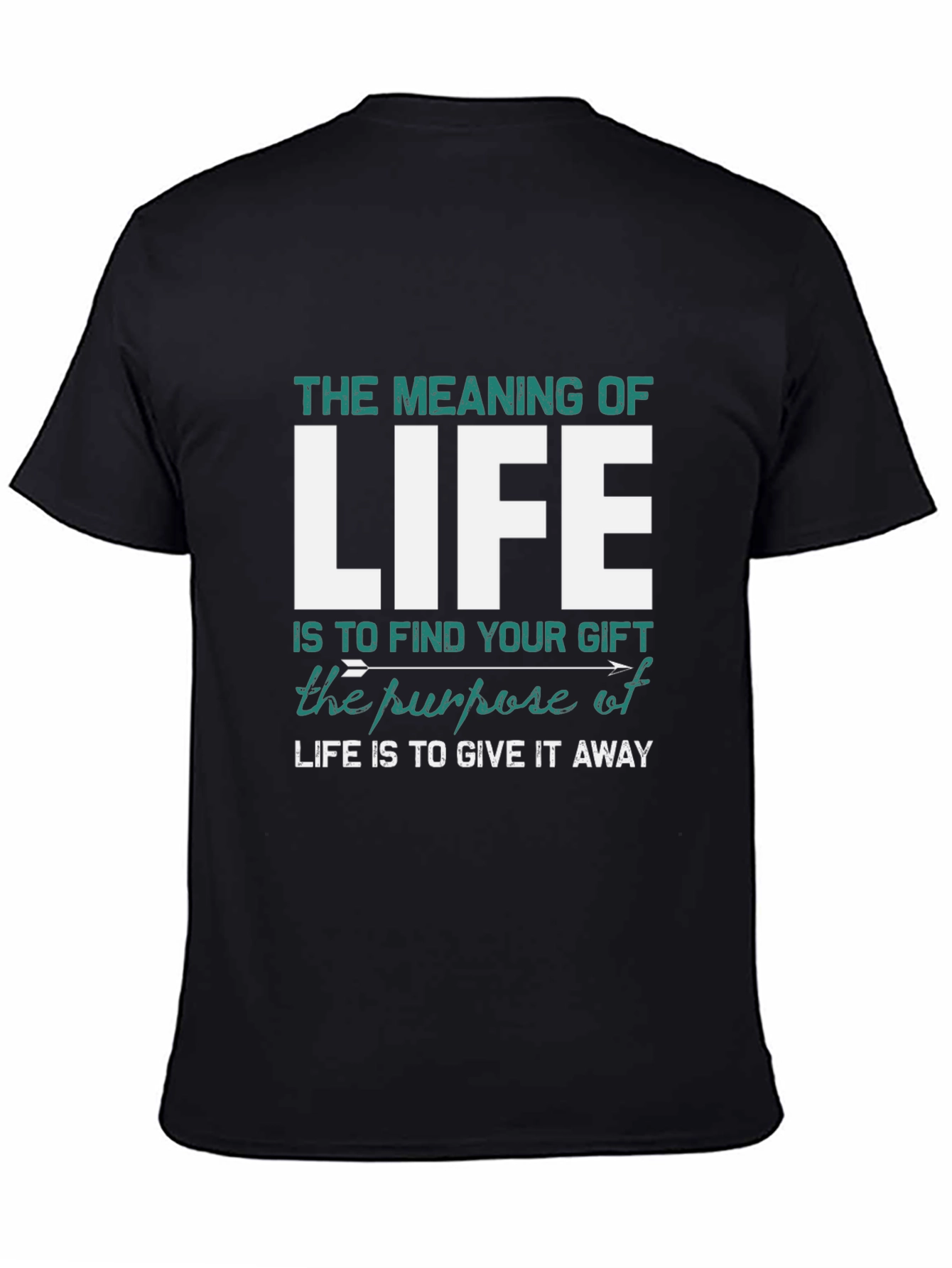 Black Meaning of Life Graphic T-Shirt - Find Your Gift view 4