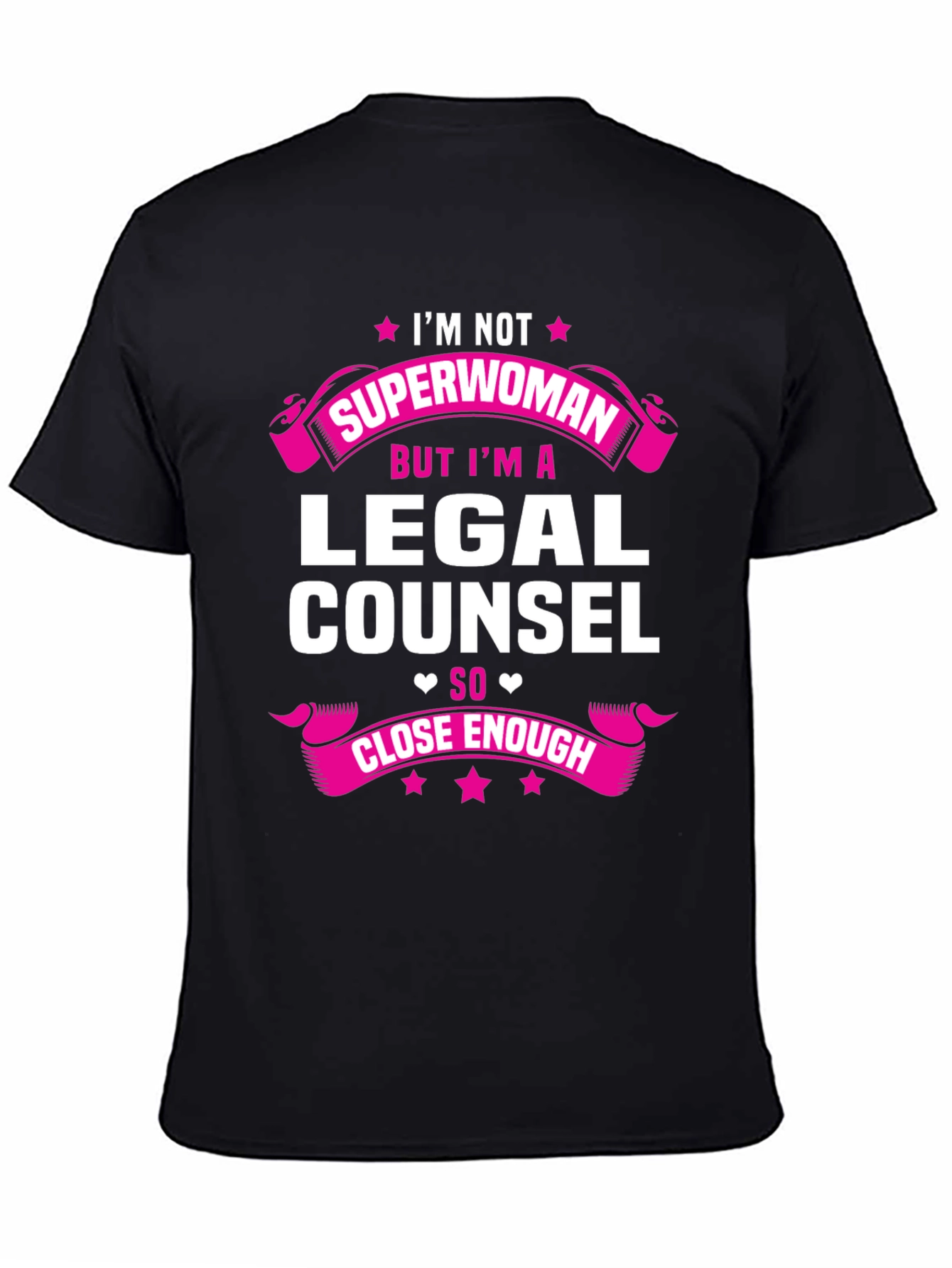 Black Legal Counsel T-Shirt - Not Superwoman Funny Tee view 4