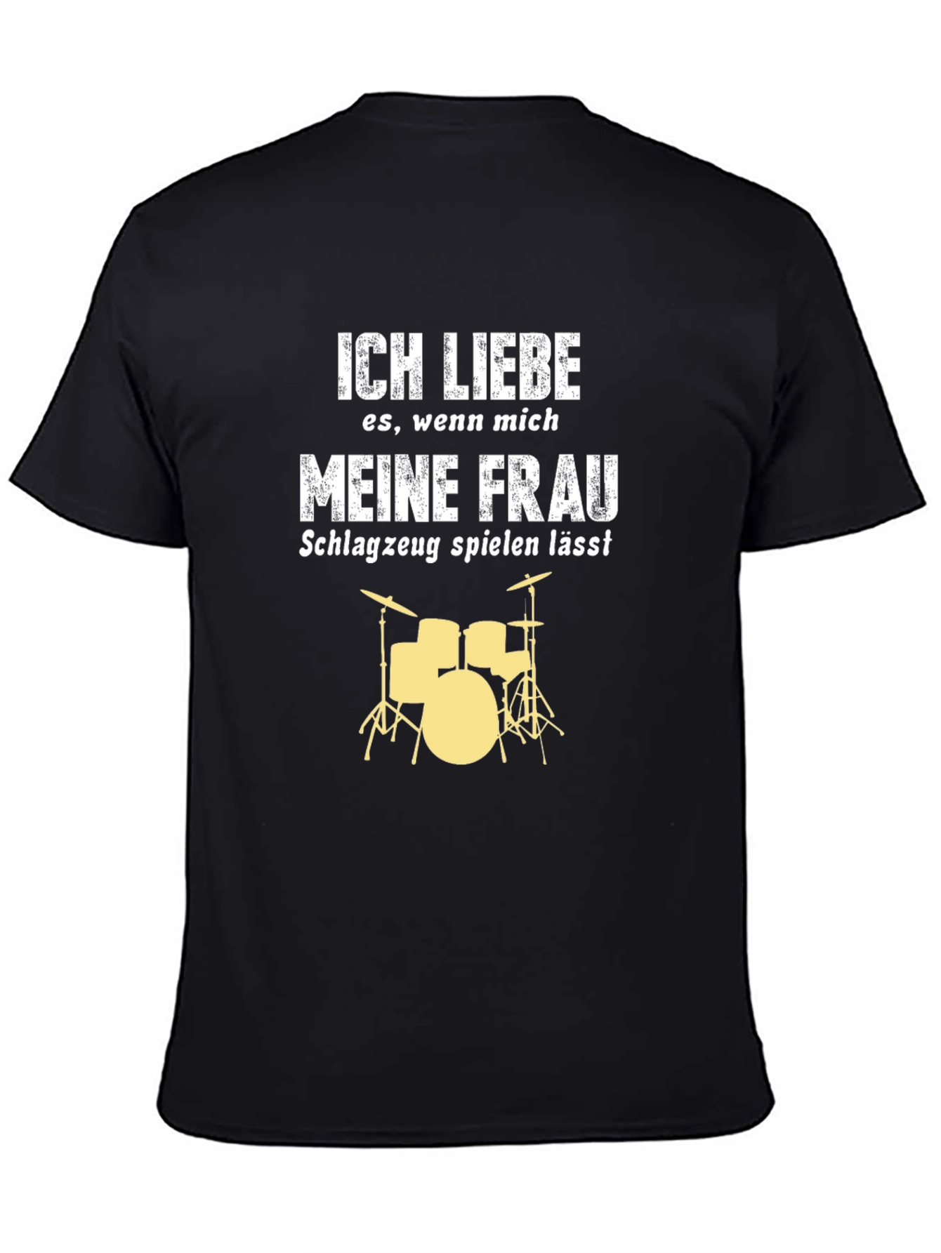 Black Ich Liebe Meine Frau Drummer T-Shirt view 4