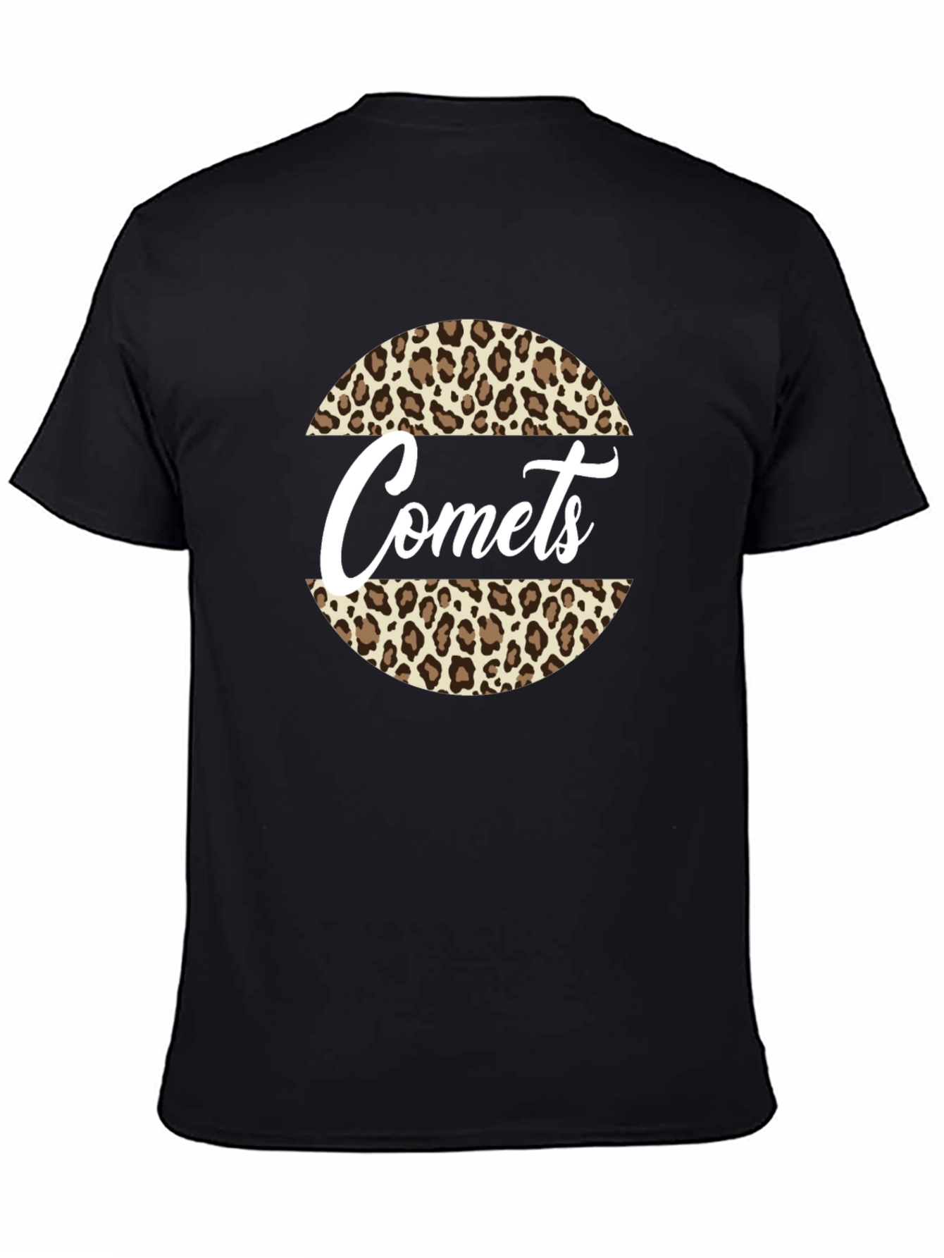 Black Comets Leopard Print Graphic T-Shirt view 4