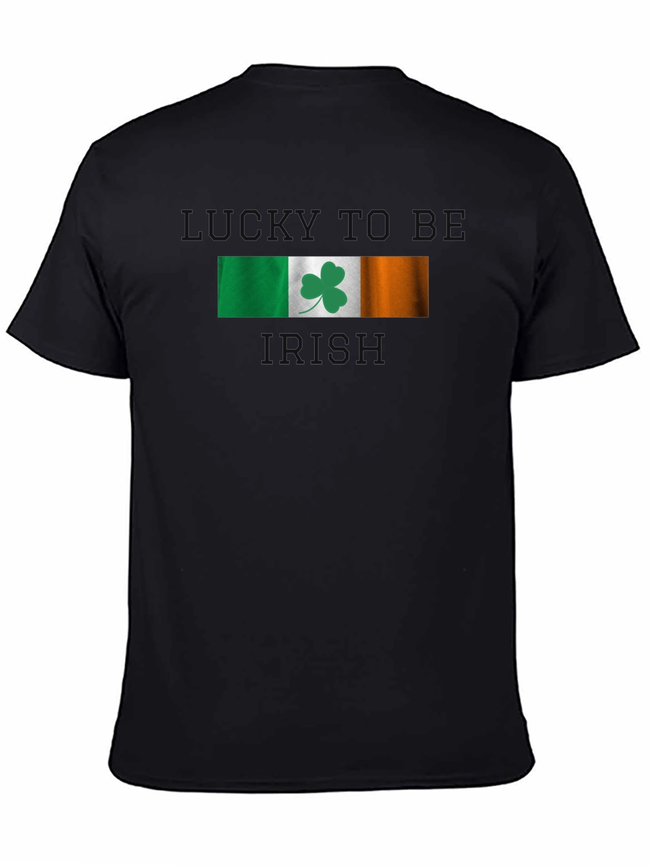 Black Lucky To Be Irish T-Shirt view 4