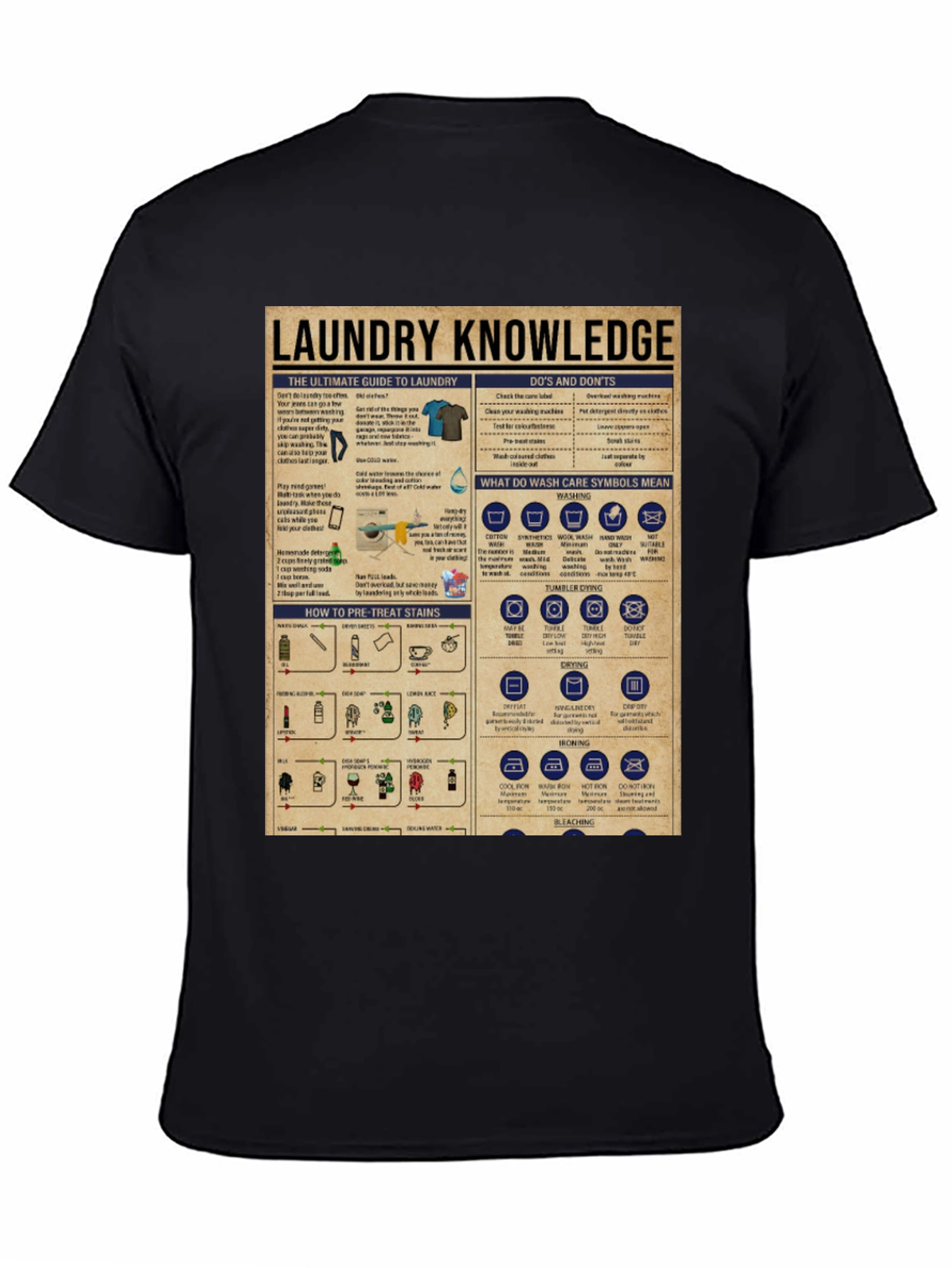 Black Laundry Knowledge T-Shirt view 4