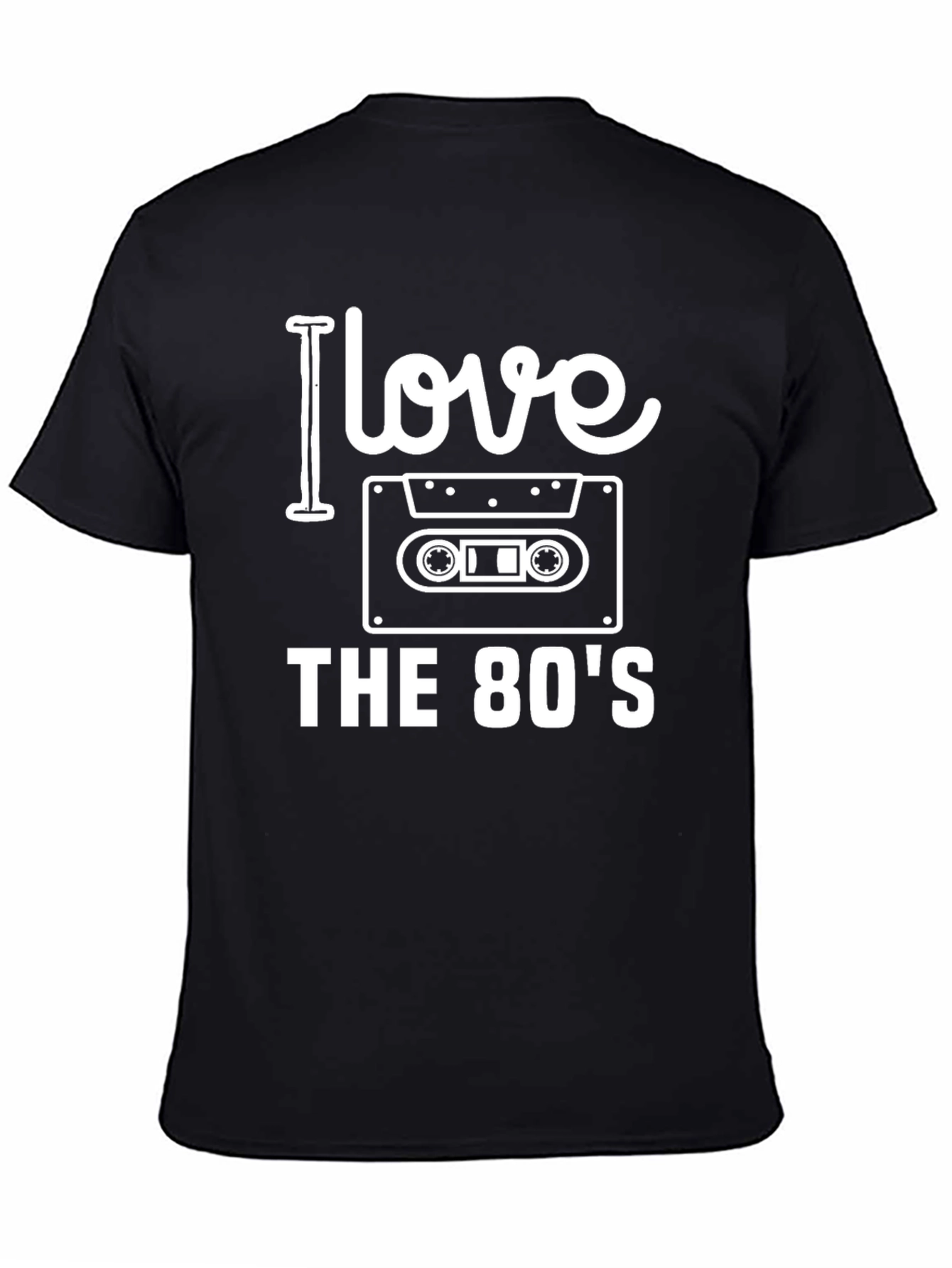 Black I Love the 80's Cassette Tape Graphic Tee view 4
