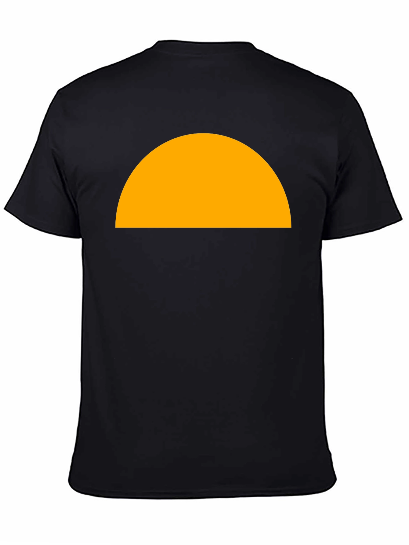 Black Abstract Graphic Tee - Half Circle Design view 4
