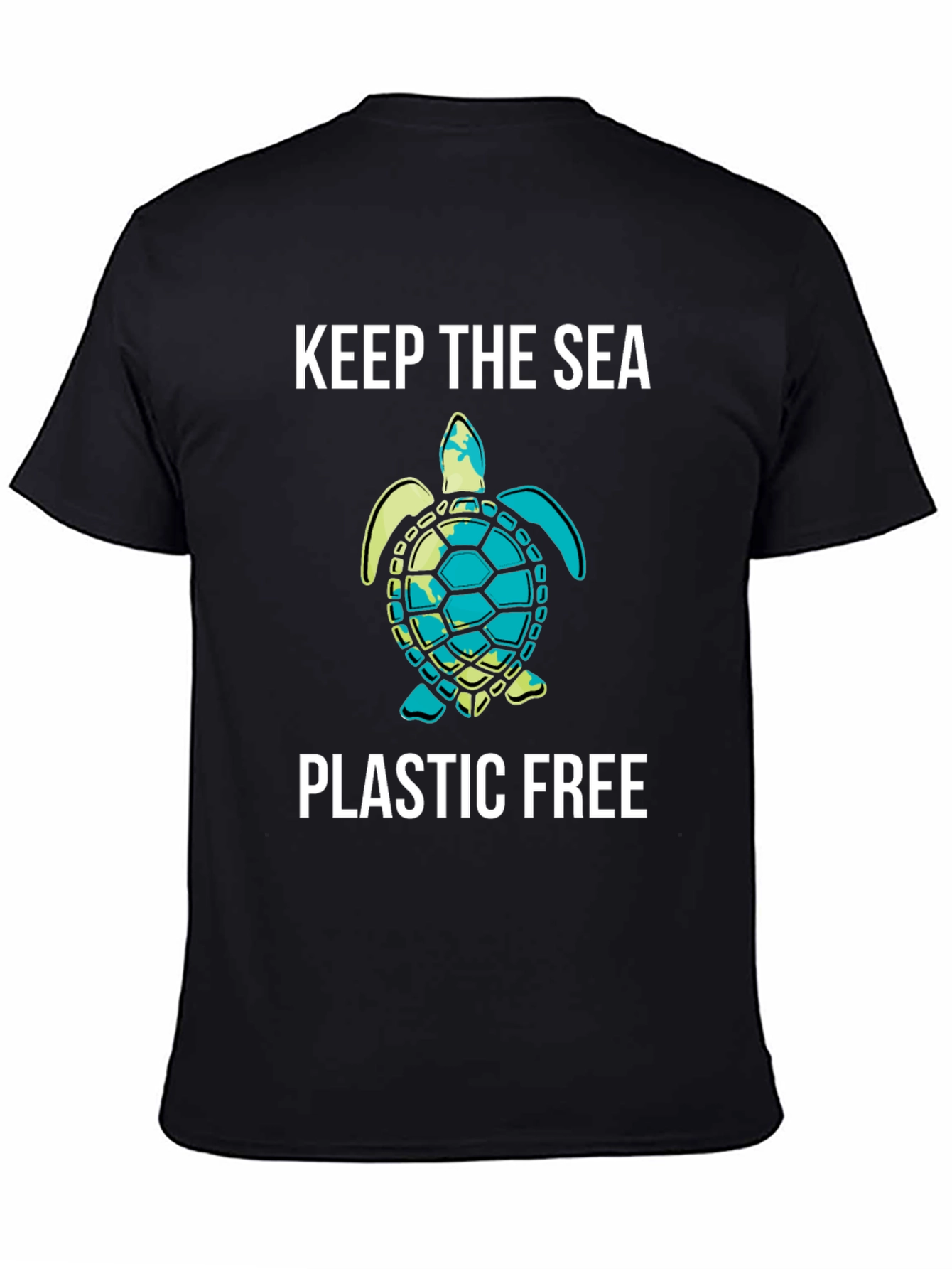 Black Keep The Sea Plastic Free Tee view 4