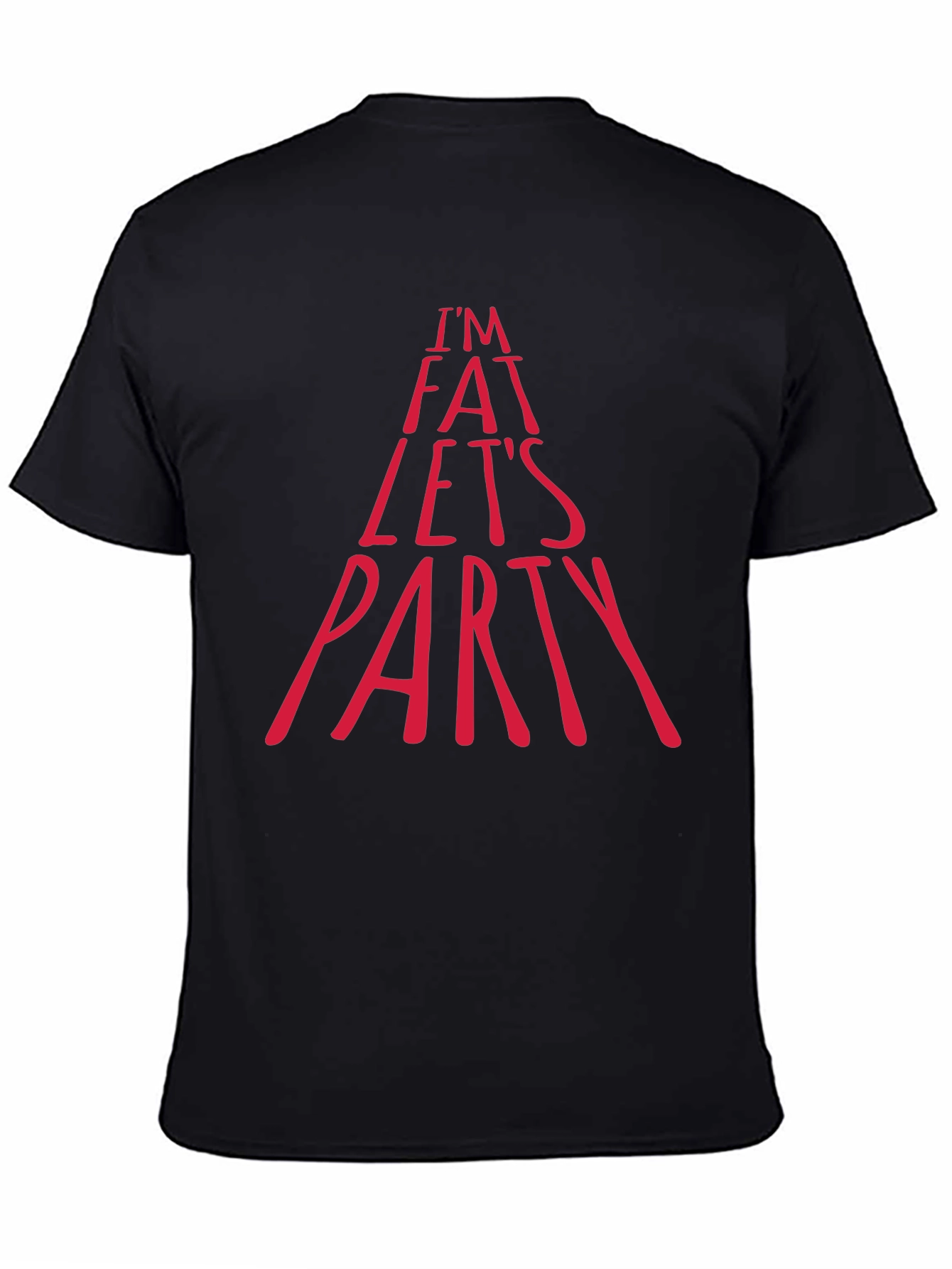 Black I'm Fat Let's Party Graphic Tee - Black view 4