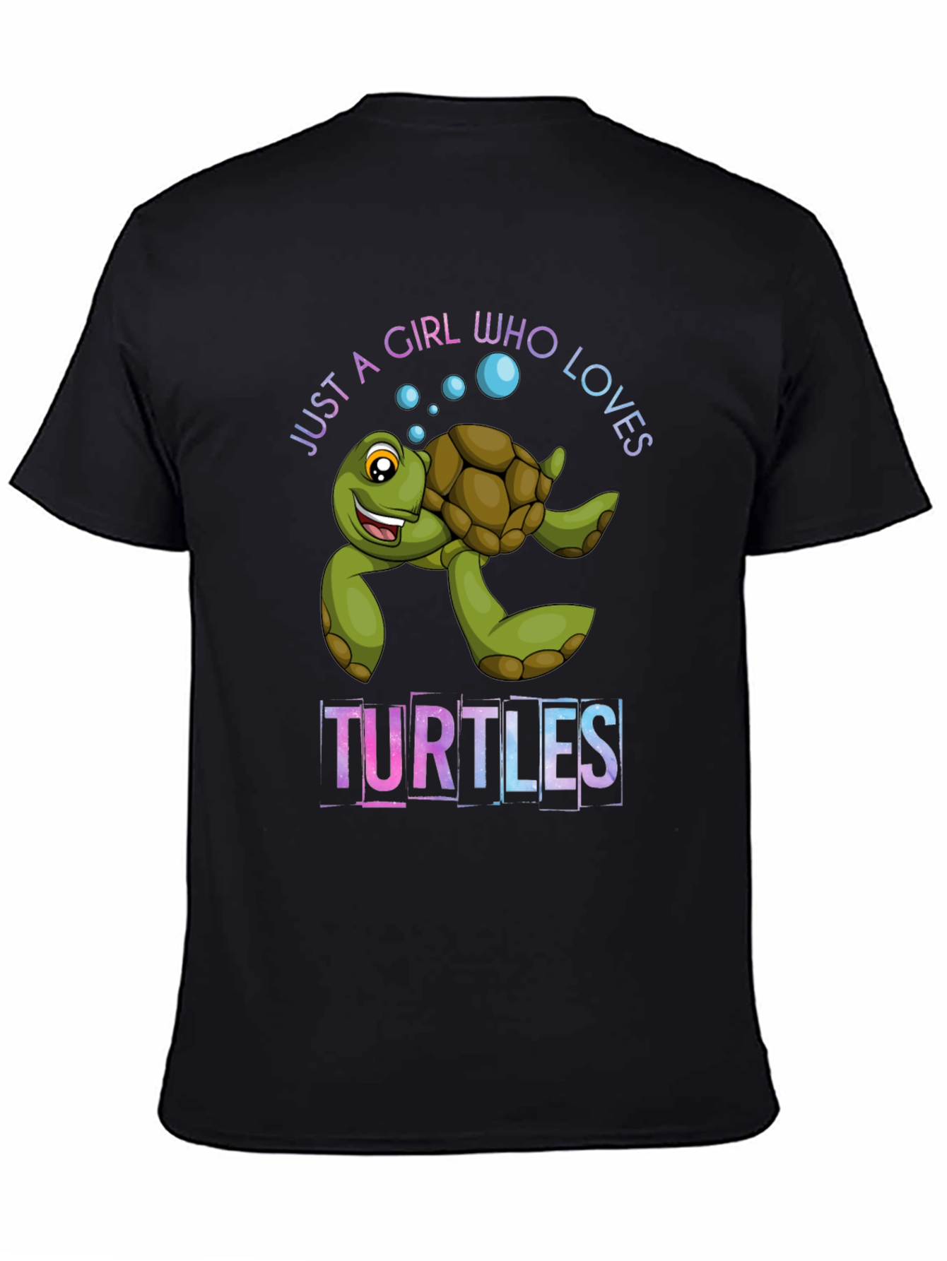 Black Girl Who Loves Turtles Graphic T-Shirt view 4
