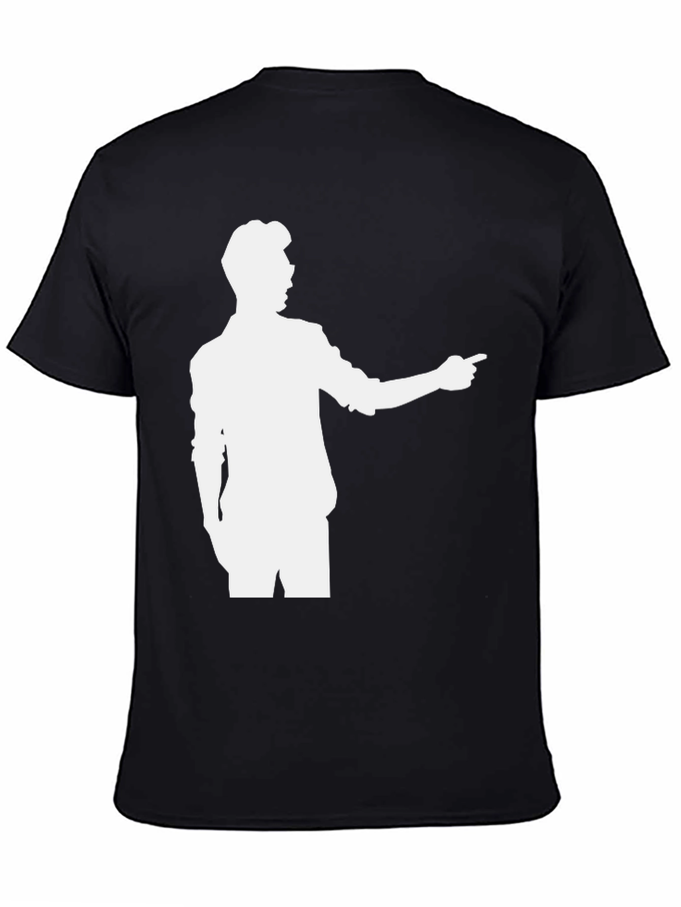 Black Retro Silhouette Graphic Tee - Classic Black view 4