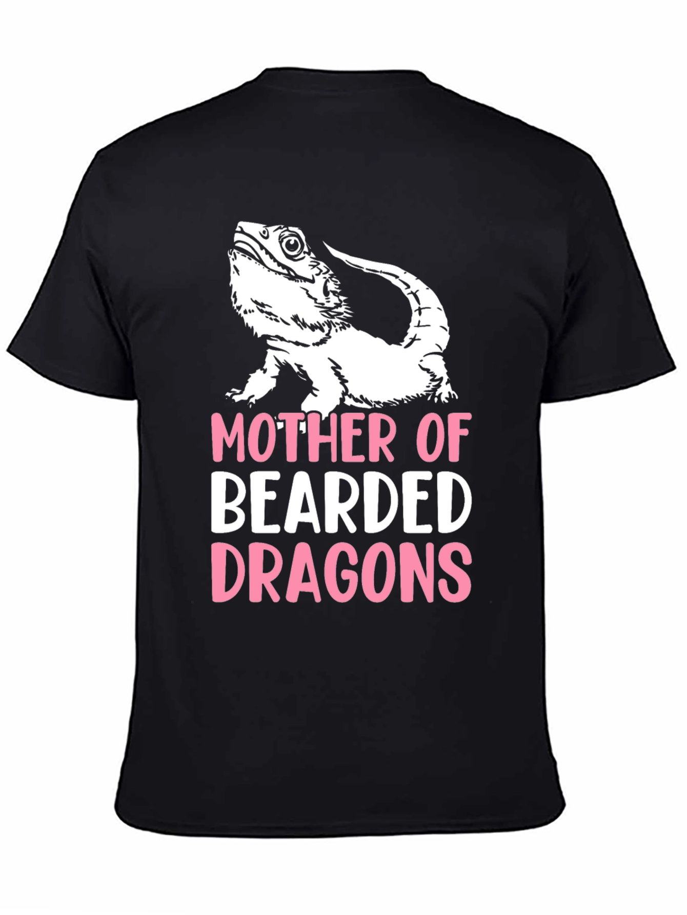 Black Mother of Bearded Dragons T-Shirt view 4