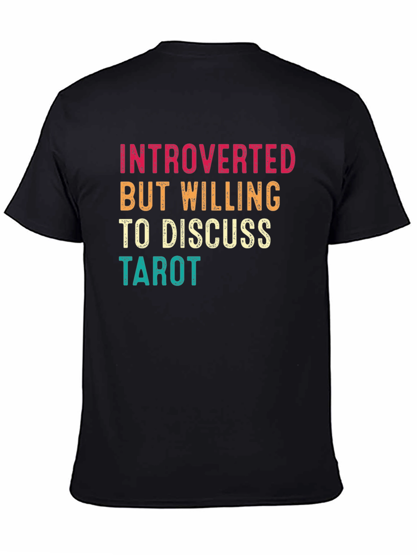 Black Introverted Tarot T-Shirt view 4