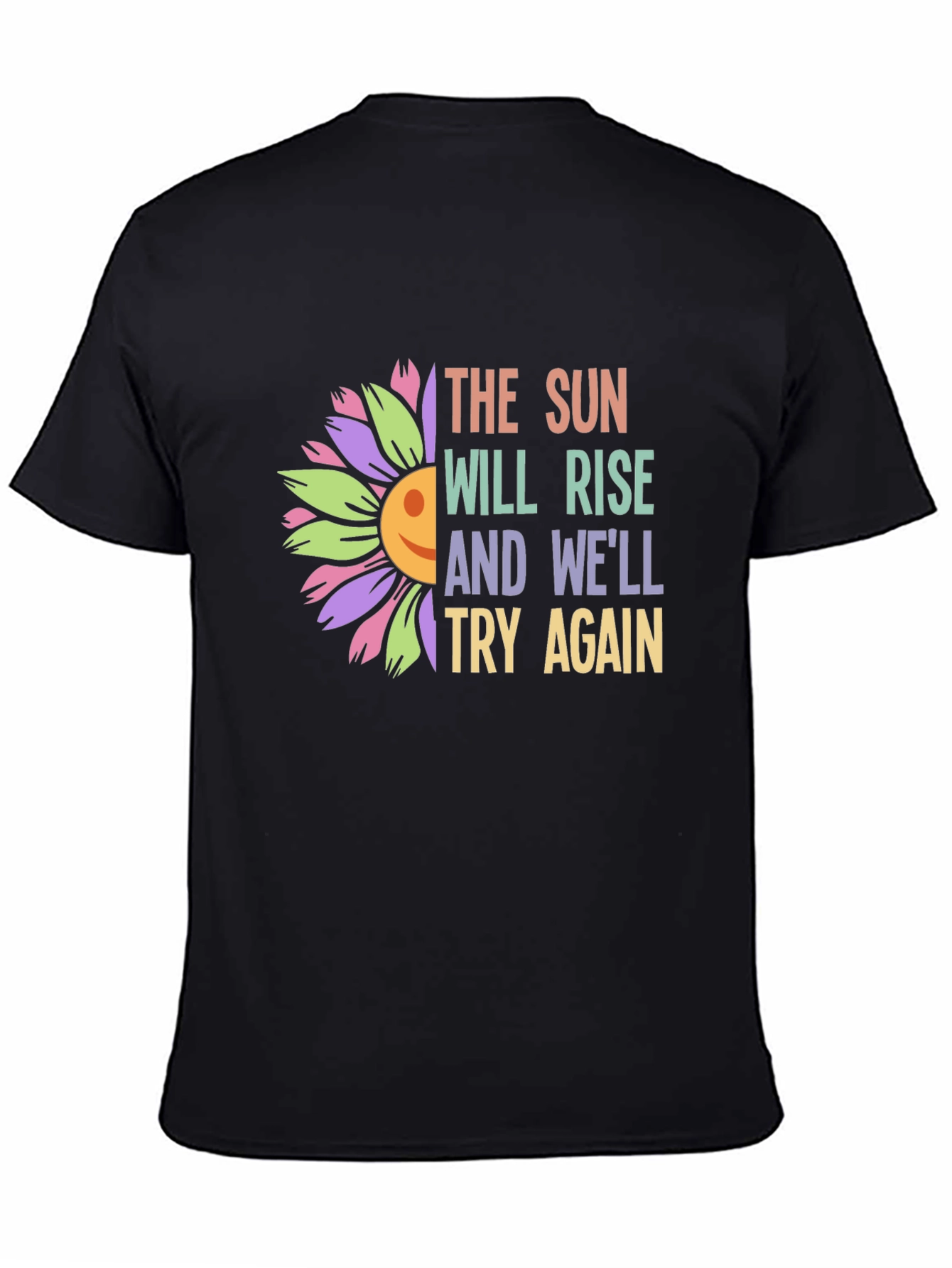Black Rise Again Sunflower Graphic Tee view 4