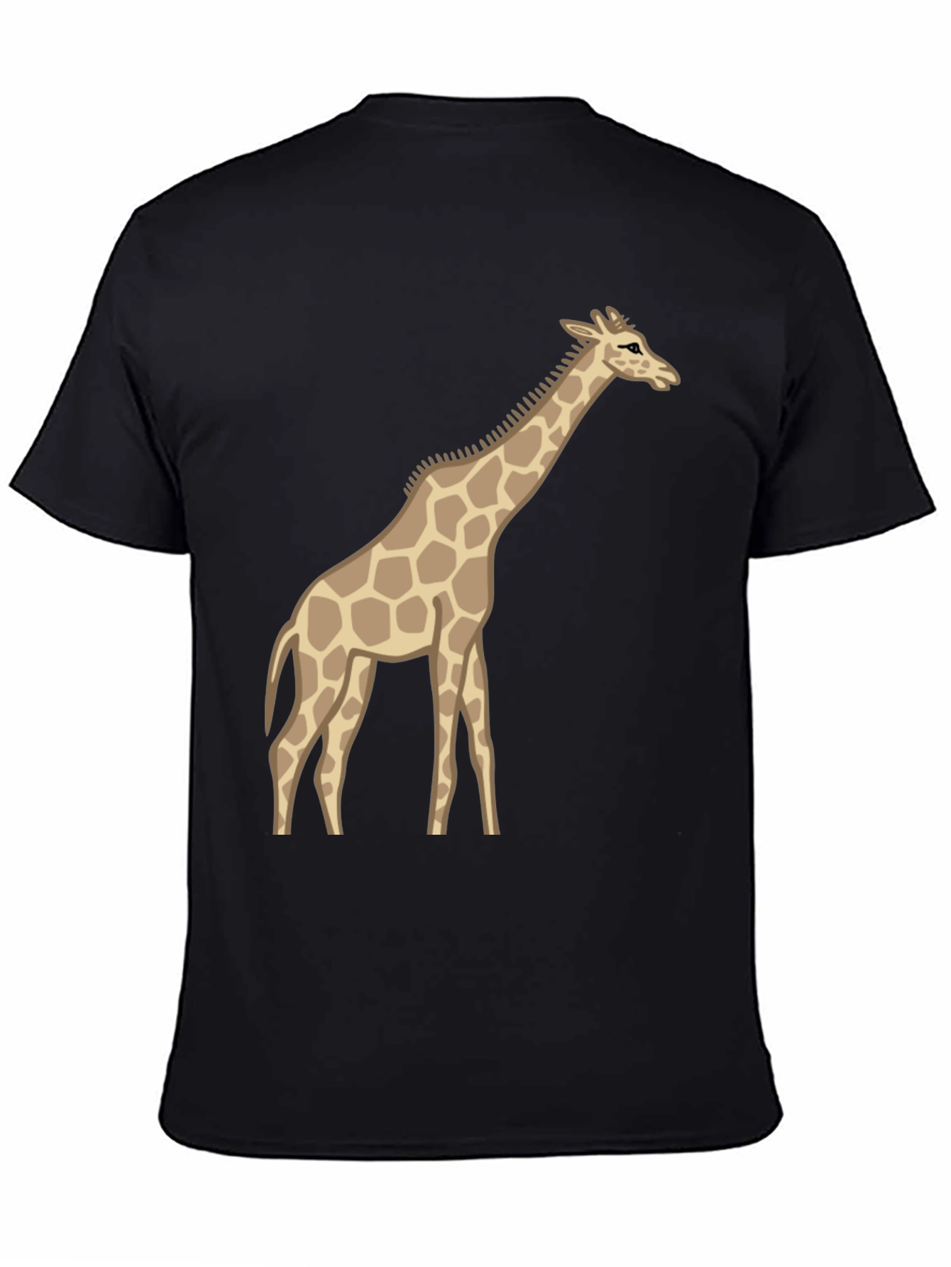 Black Giraffe Graphic Tee - Unisex Black T-Shirt view 4
