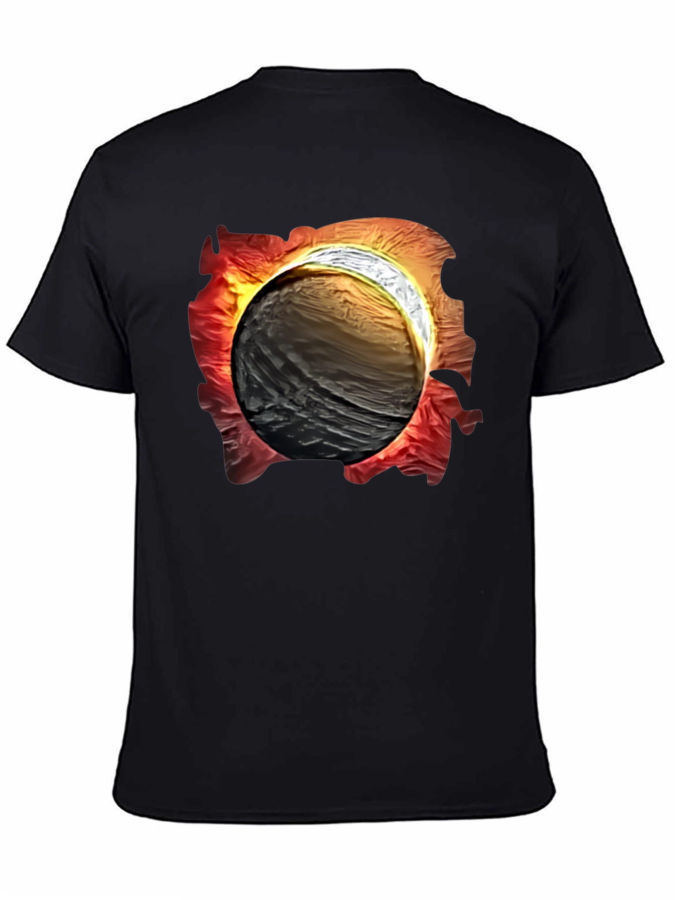 Black Eclipse Graphic Tee - Men's Black T-Shirt view 4