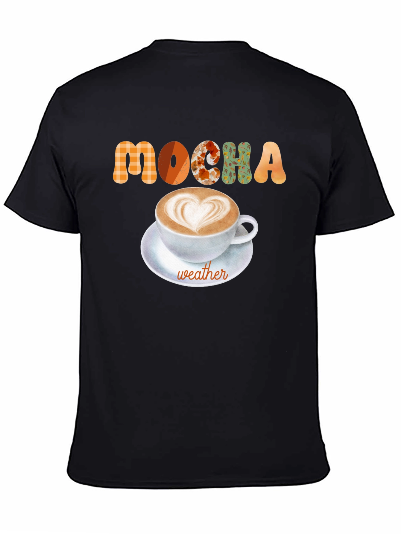 Black Mocha Weather T-Shirt Fall Coffee Latte Shirt view 4
