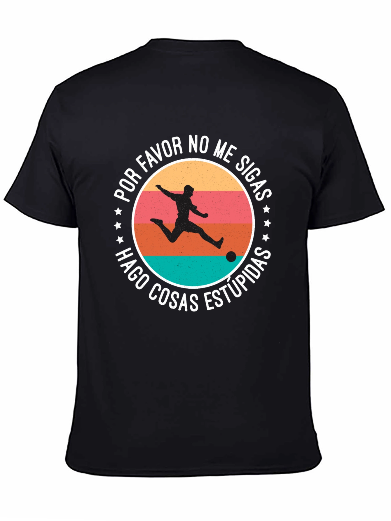 Black Soccer Silhouette Graphic Tee - Do Not Follow view 4