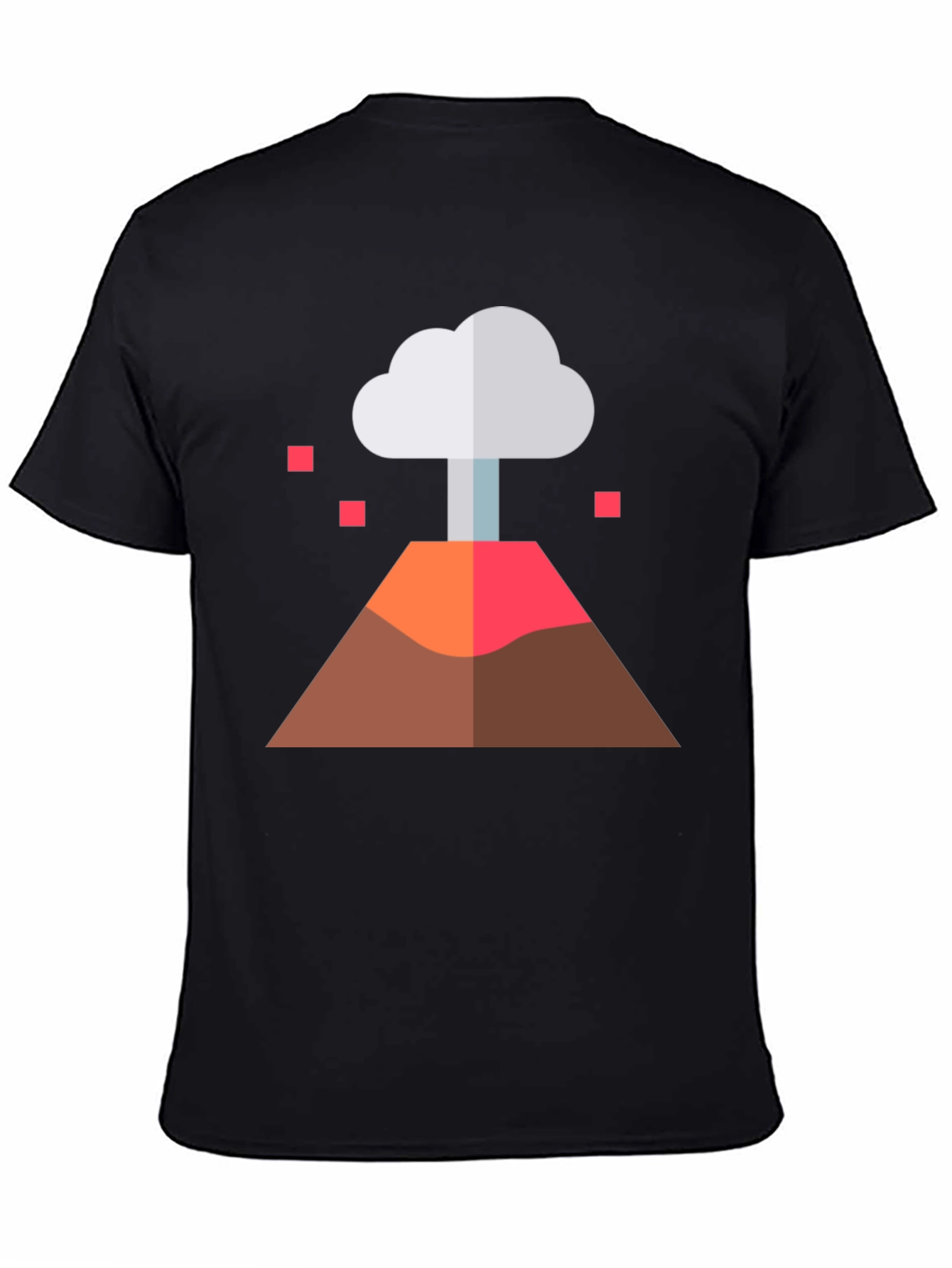 Black Volcano Graphic Tee - Black Cotton Blend view 4