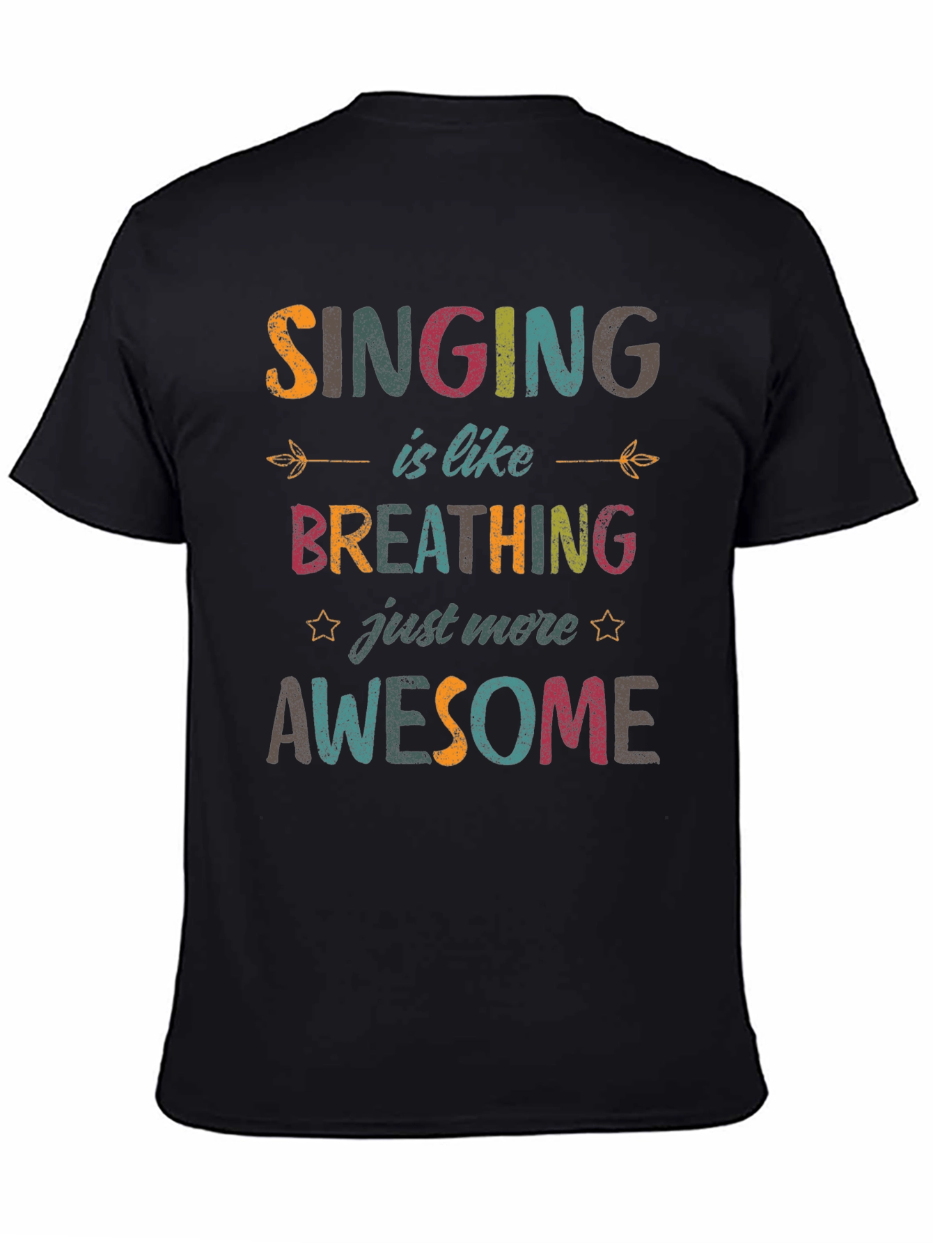 Black Singing is Like Breathing T-Shirt view 4