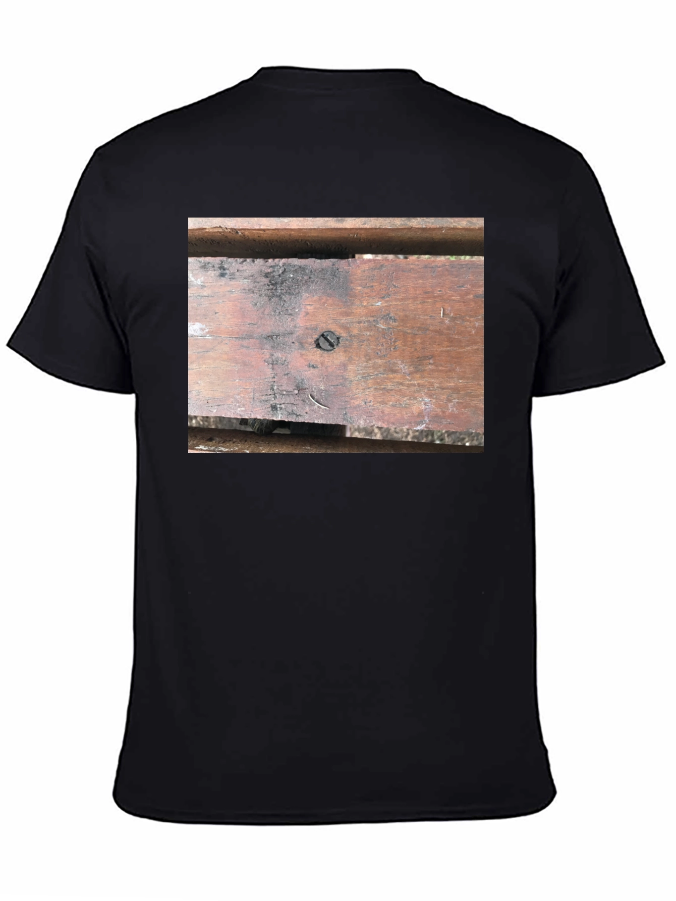 Black Wood Panel T-Shirt view 4