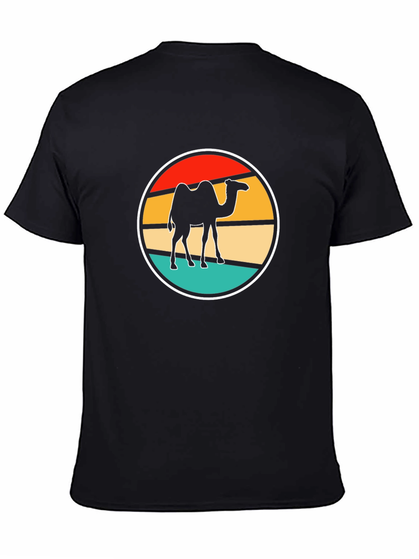 Black Retro Camel T-Shirt - Desert Vibes view 4