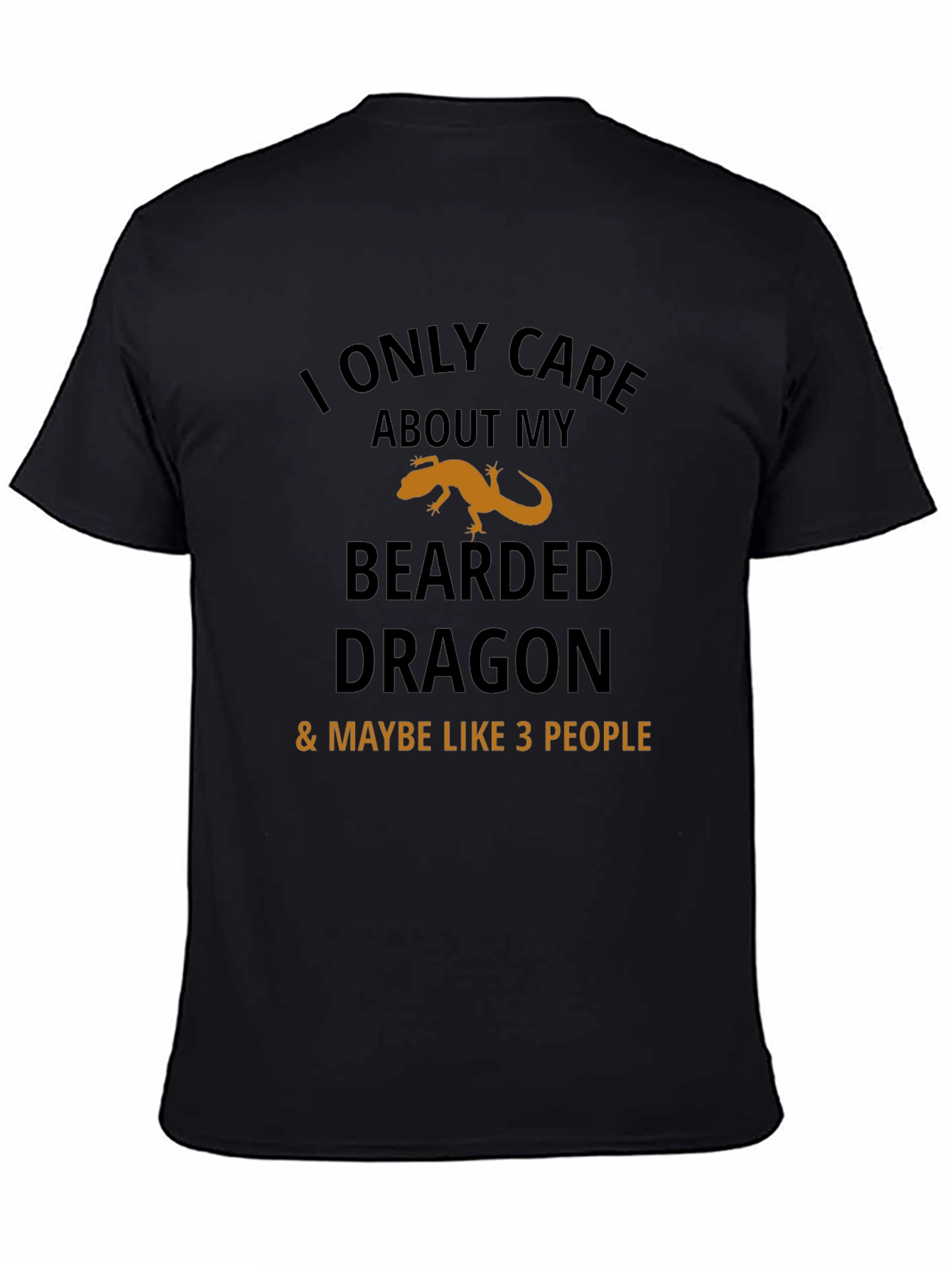 Black Bearded Dragon Lover T-Shirt - Funny Pet Owner Tee view 4