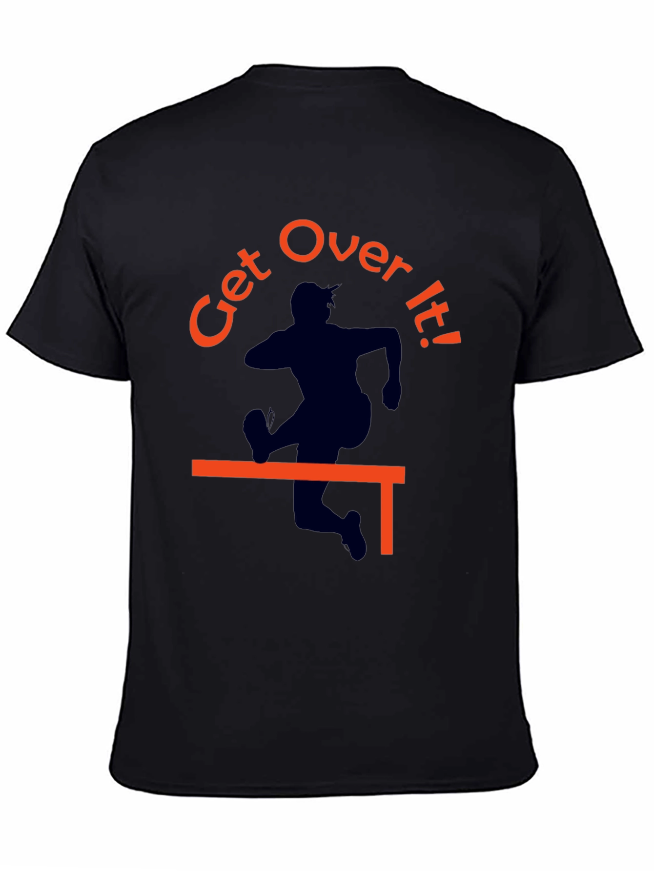 Black Get Over It! Graphic Tee - Black Cotton T-Shirt view 4