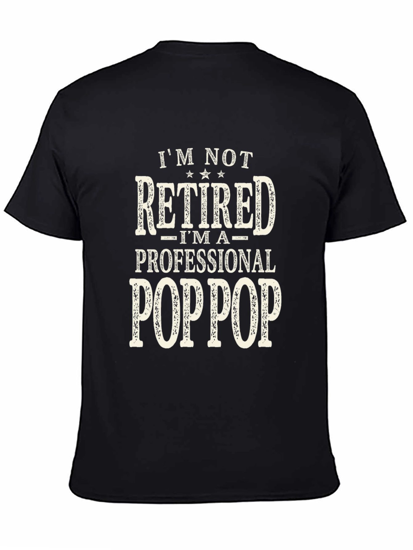 Black Professional Poppop Funny T-Shirt view 4